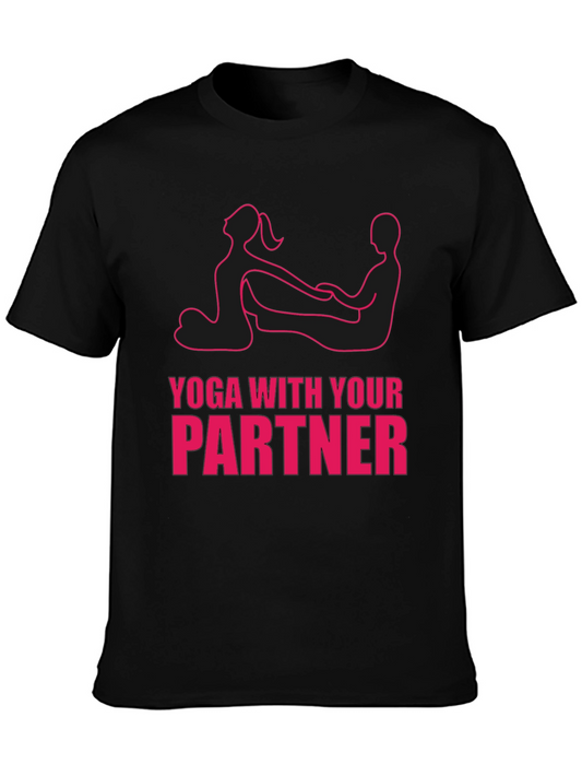 Yoga with Your Partner Funny Graphic Tee