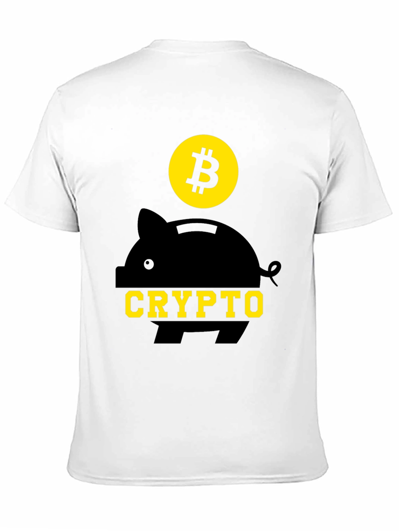 Crypto Piggy Bank Bitcoin Black T-Shirt
