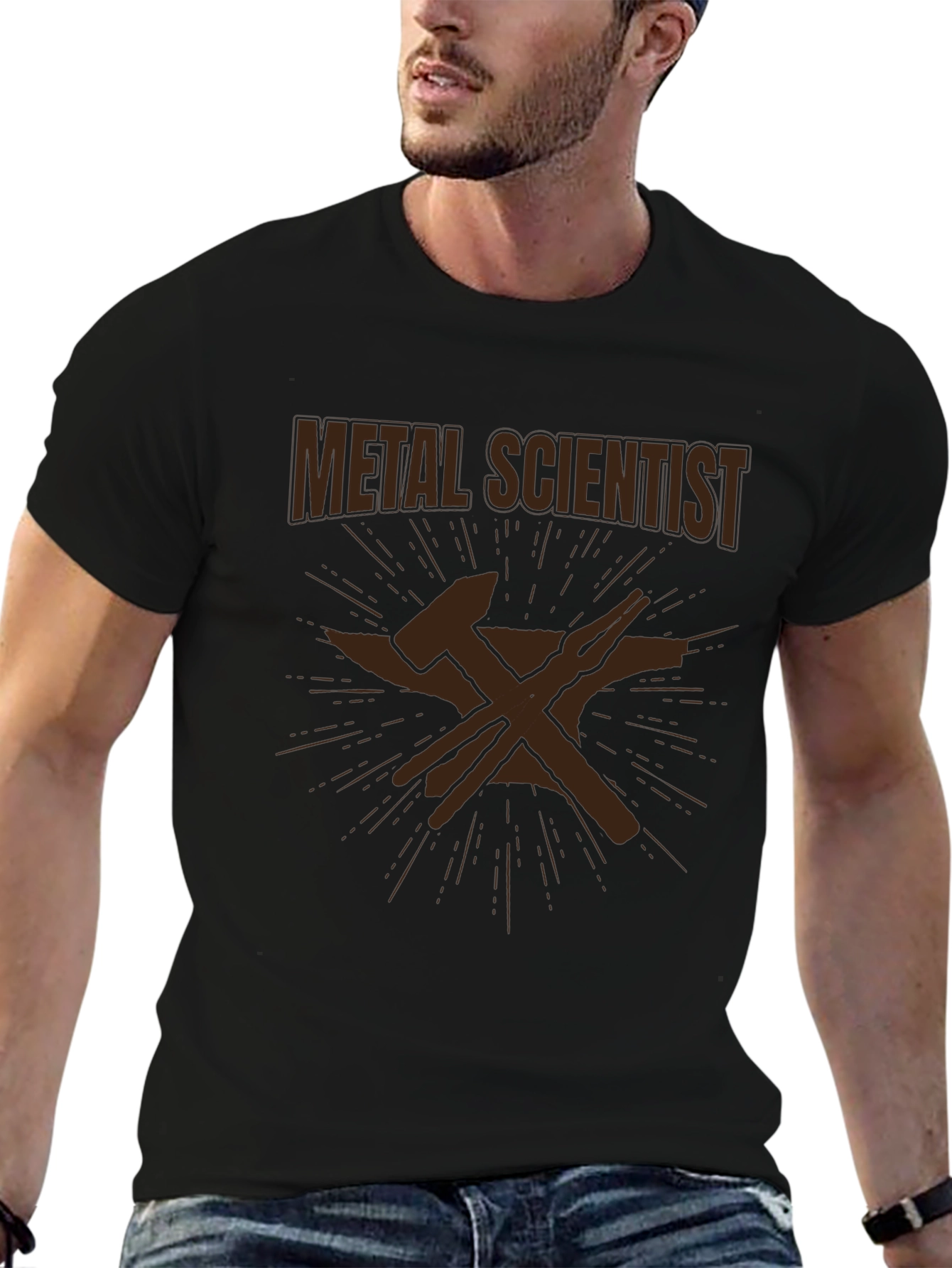 Metal Scientist T-Shirt - Black Graphic Tee