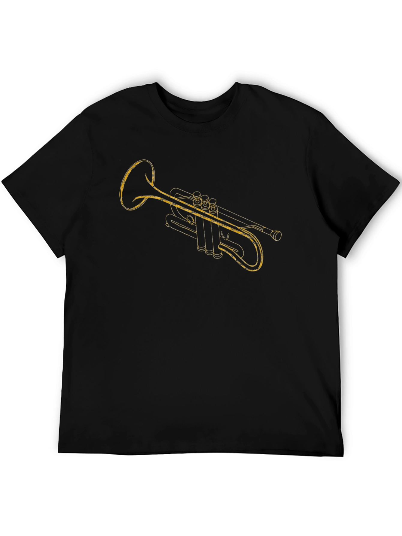 Black Trumpet Graphic T-Shirt - Music Lover Tee