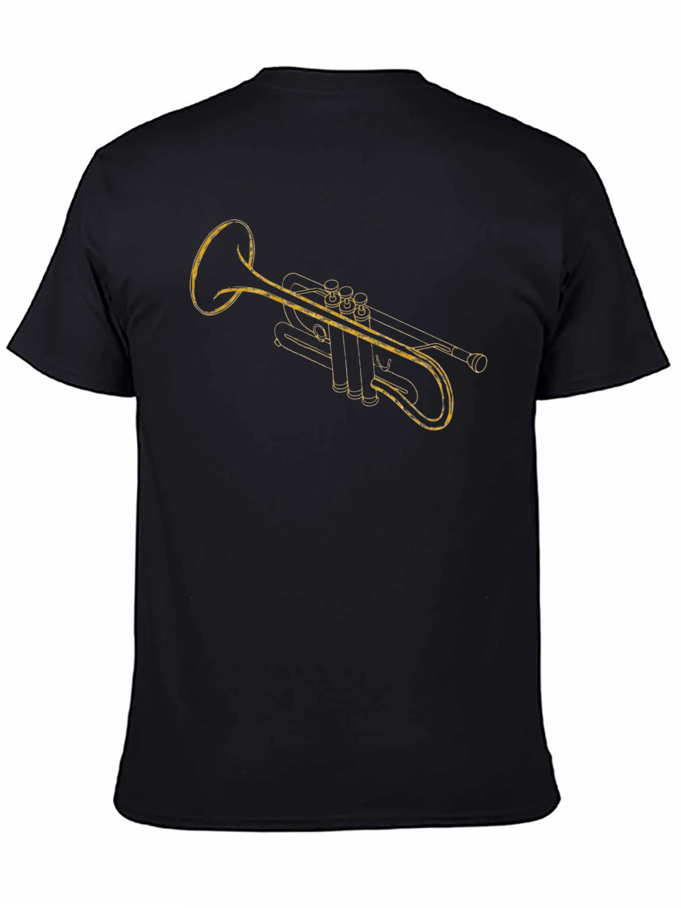 Black Trumpet Graphic T-Shirt - Music Lover Tee
