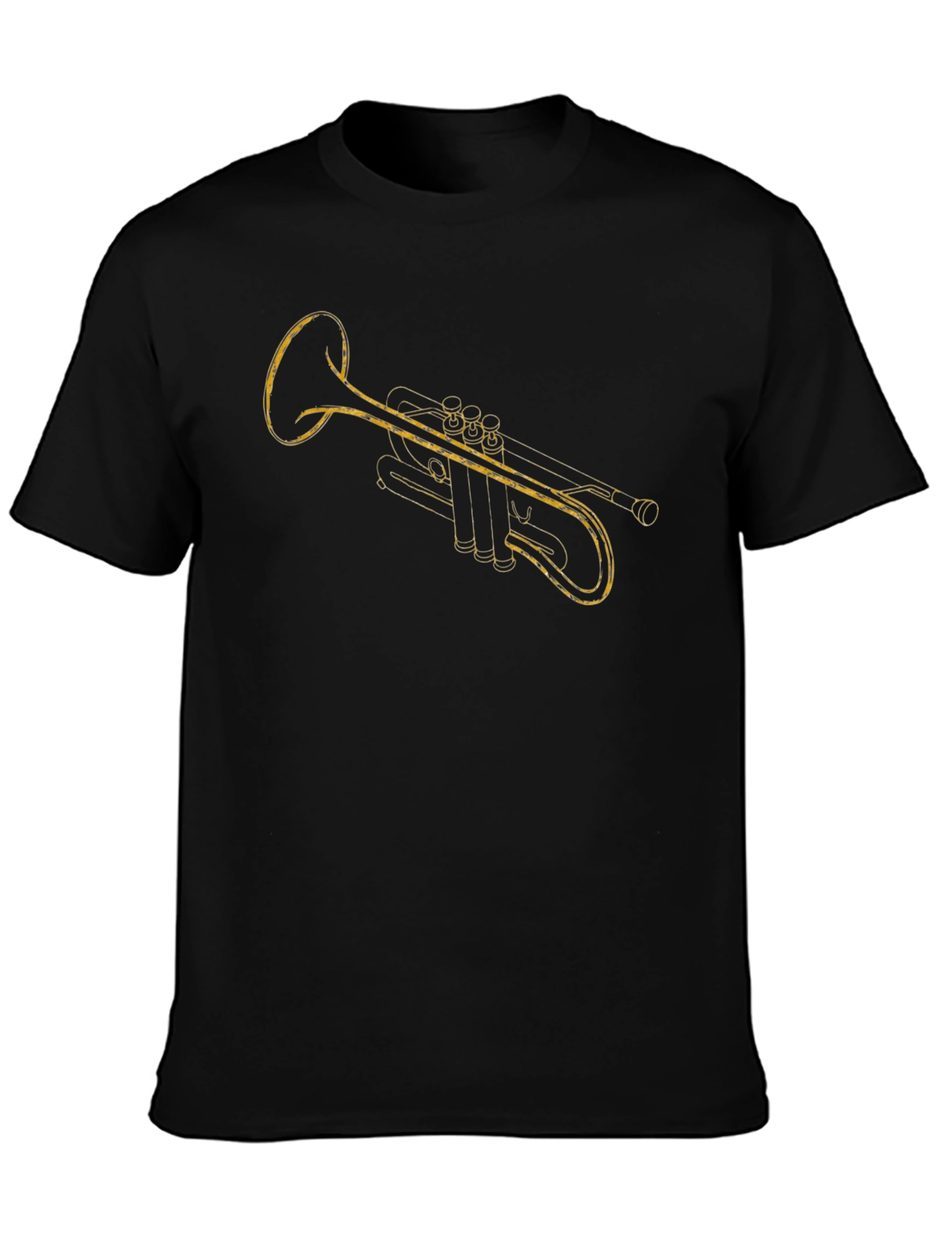 Black Trumpet Graphic T-Shirt - Music Lover Tee