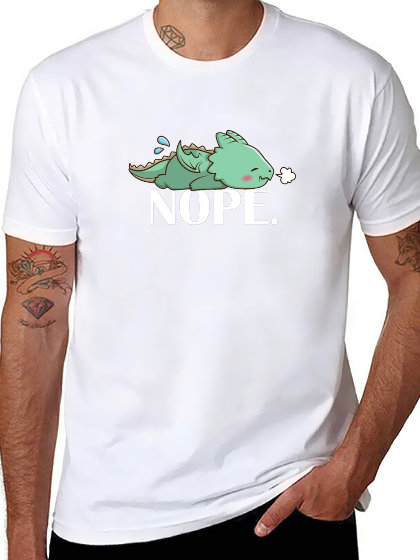 Nope Dragon T-Shirt - Funny Graphic Tee