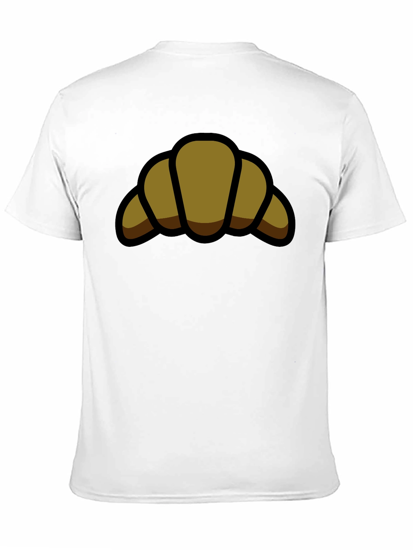Croissant Graphic Black T-Shirt - Casual Comfort