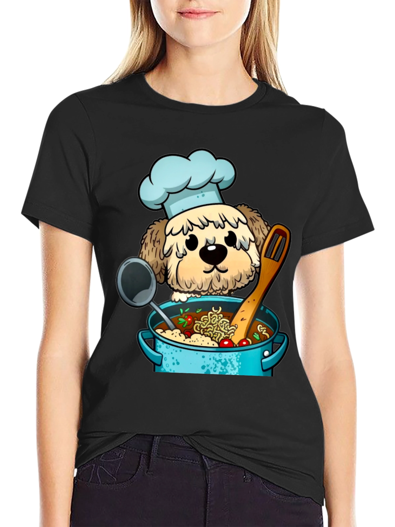 Chef Dog Cartoon T-Shirt