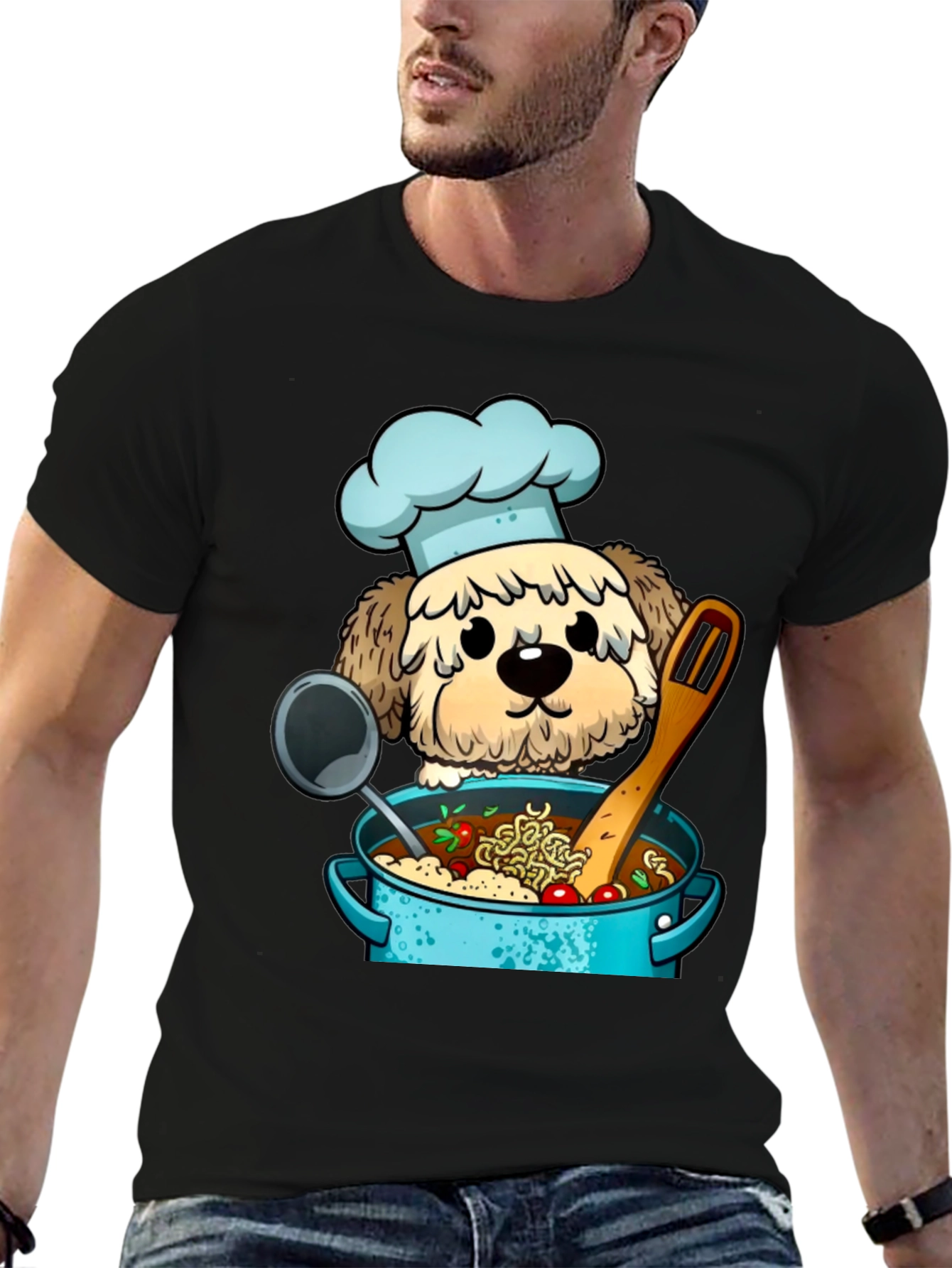 Chef Dog Cartoon T-Shirt