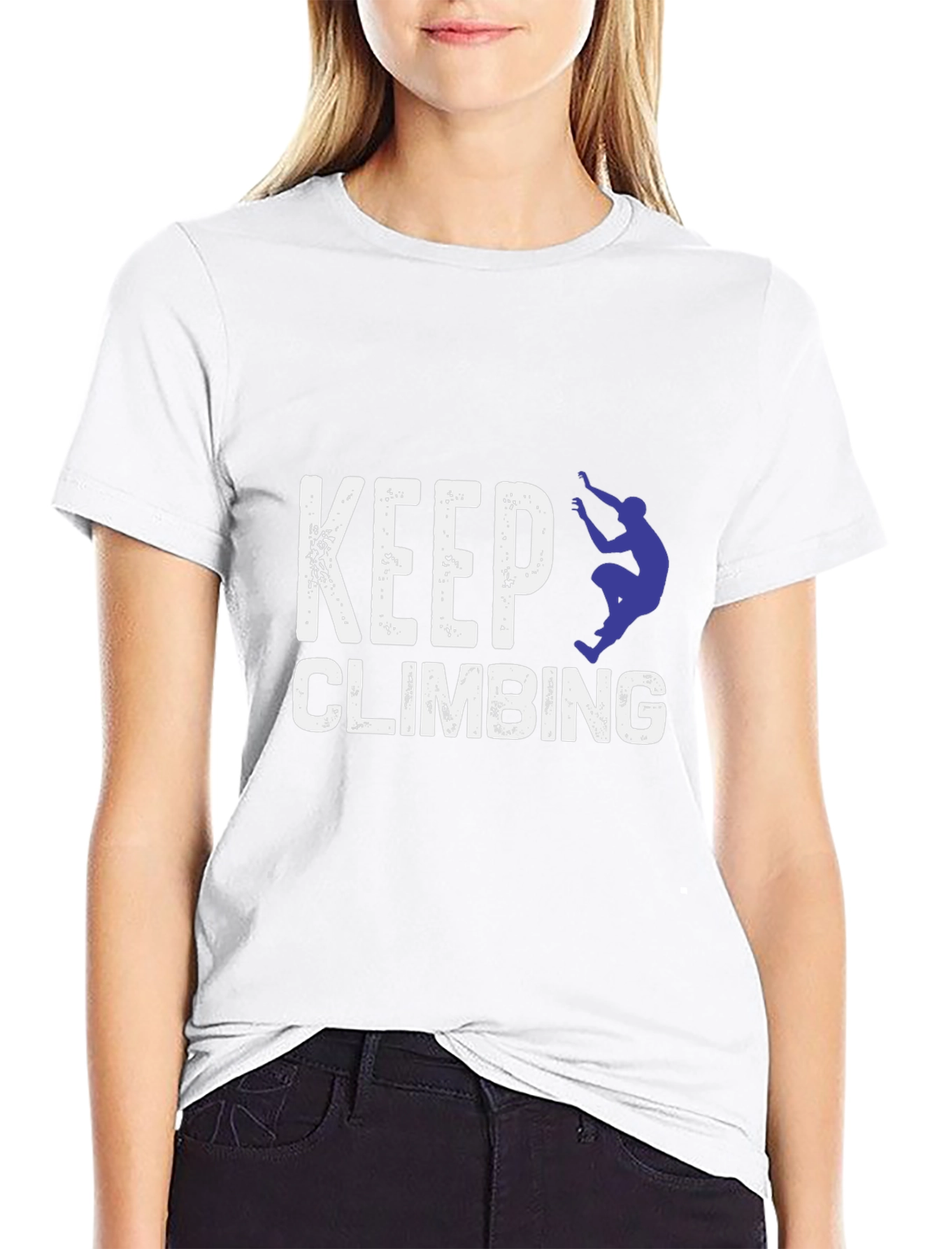 Keep Climbing Black Graphic T-Shirt