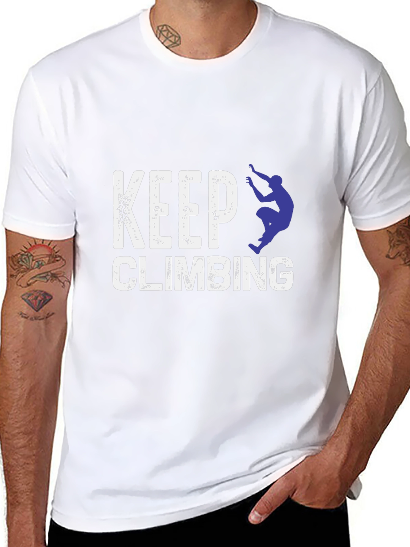 Keep Climbing Black Graphic T-Shirt