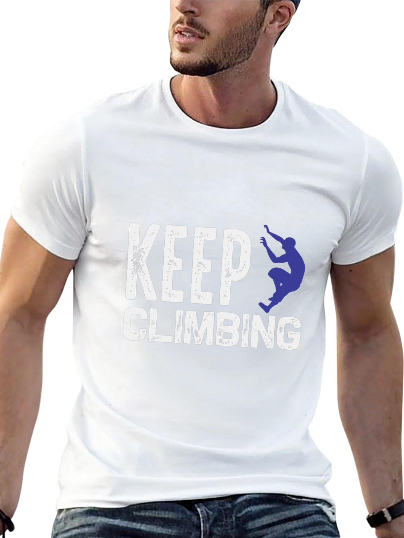 Keep Climbing Black Graphic T-Shirt