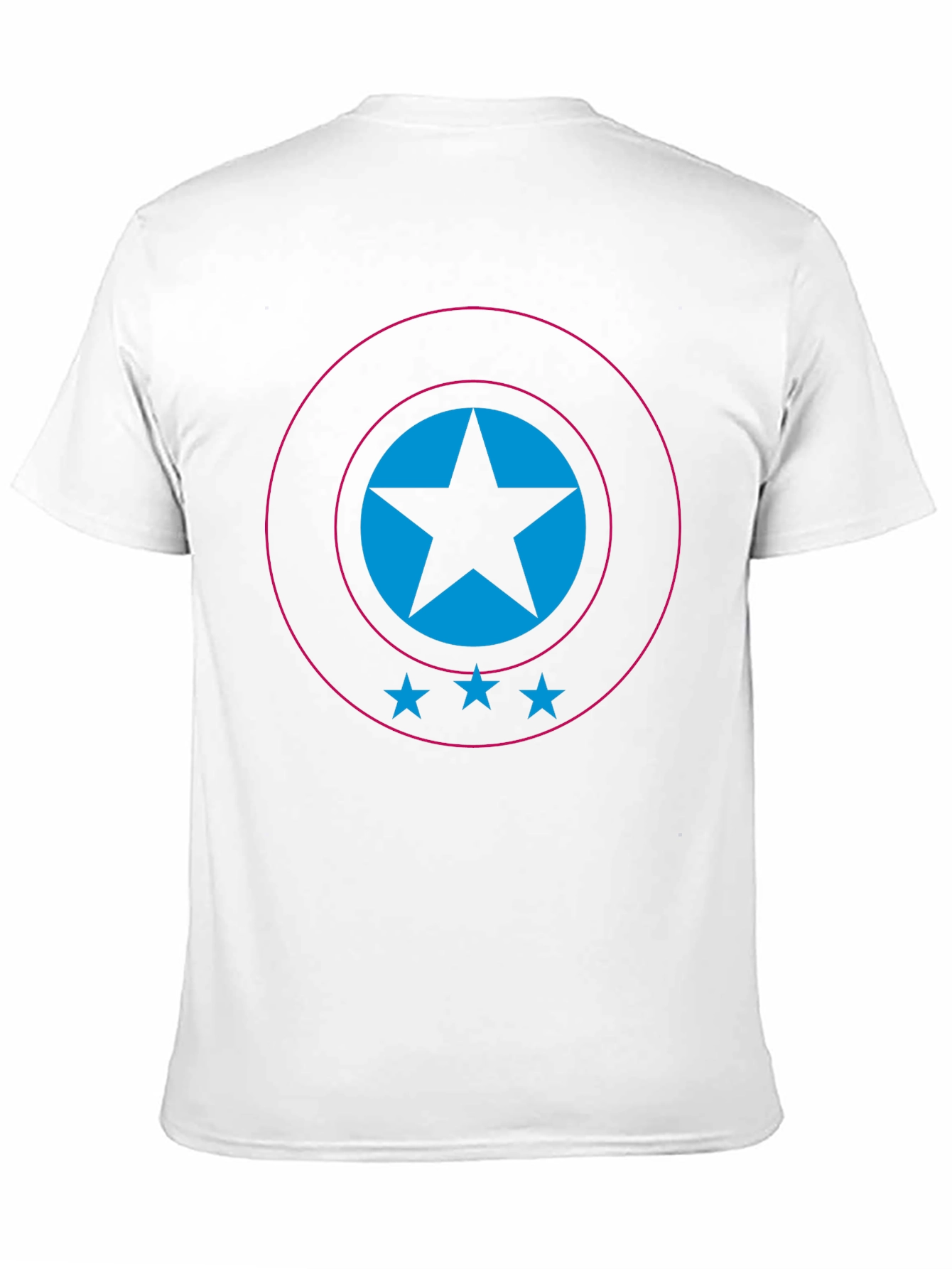 Stylish Black T-Shirt with Star Shield Design