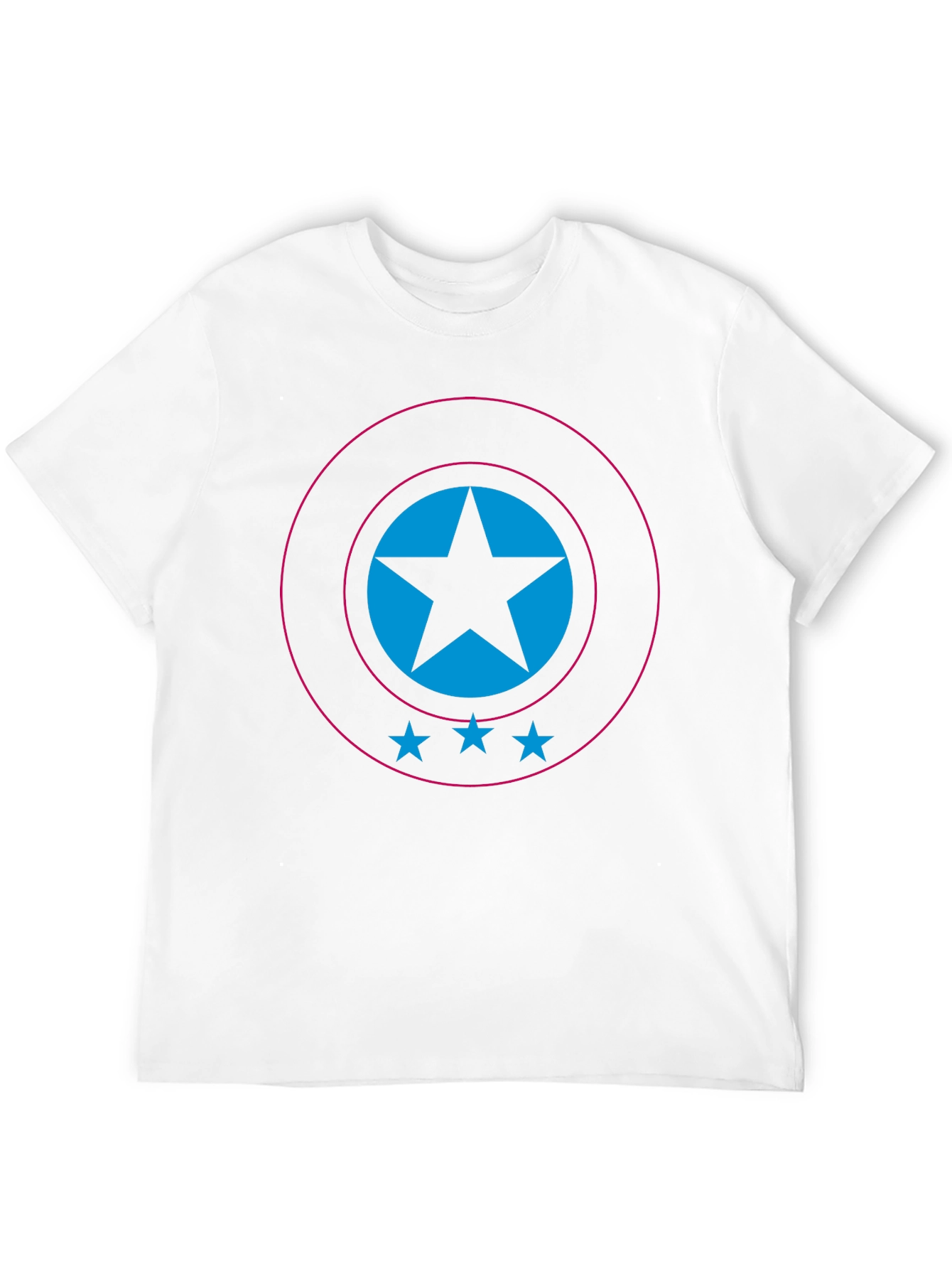 Stylish Black T-Shirt with Star Shield Design