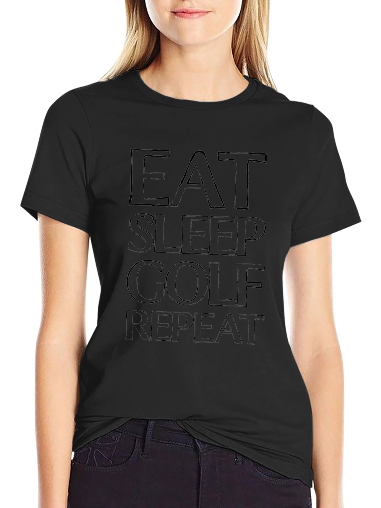 Eat Sleep Golf Repeat Graphic T-Shirt