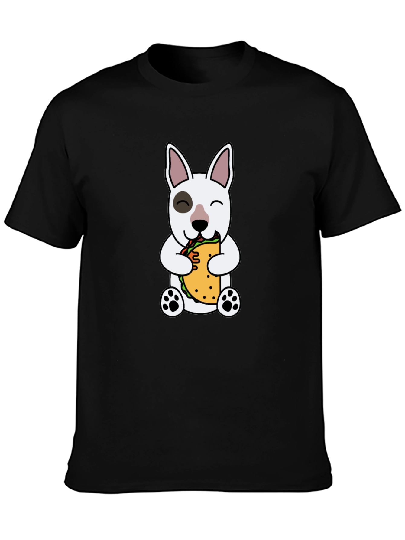 Dog Eating Sandwich Graphic T-Shirt