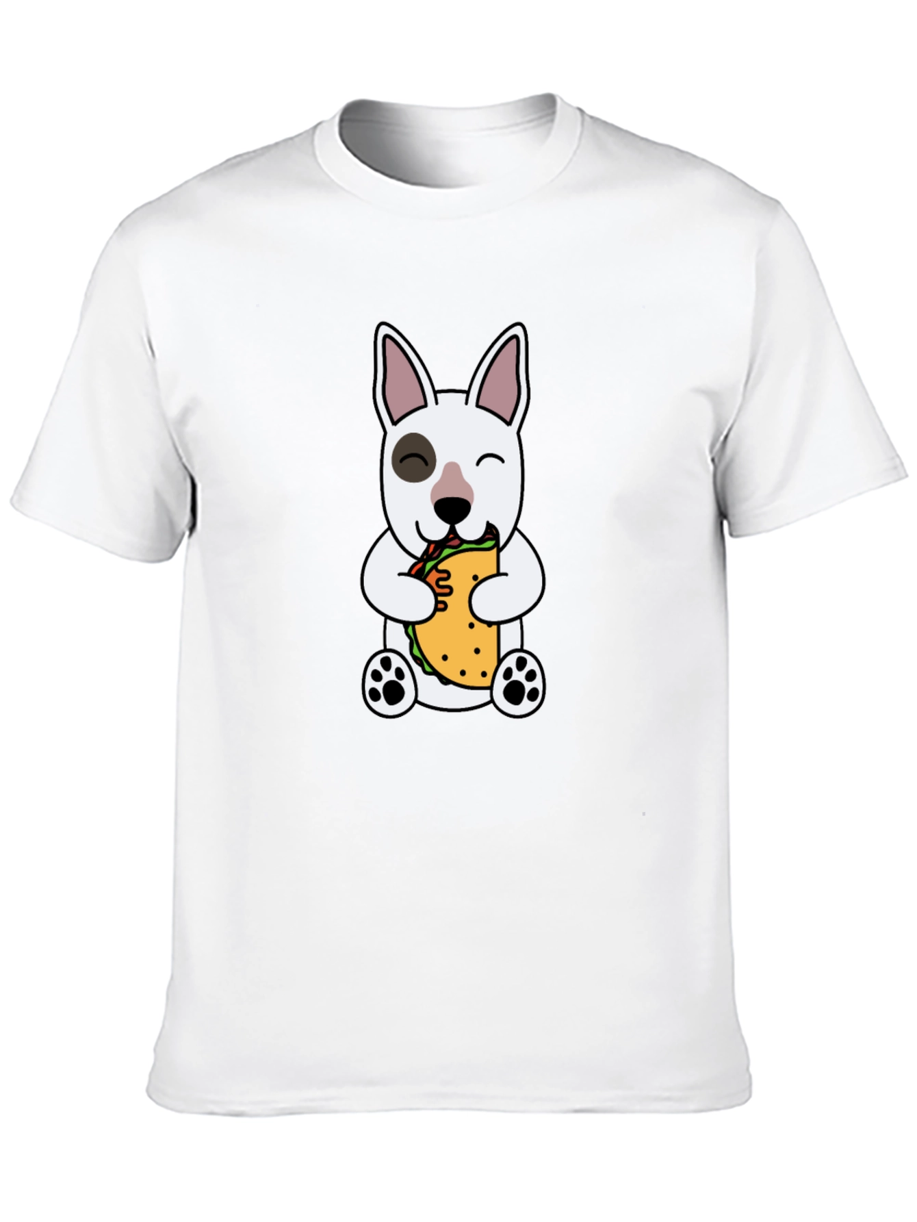 Dog Eating Sandwich Graphic T-Shirt