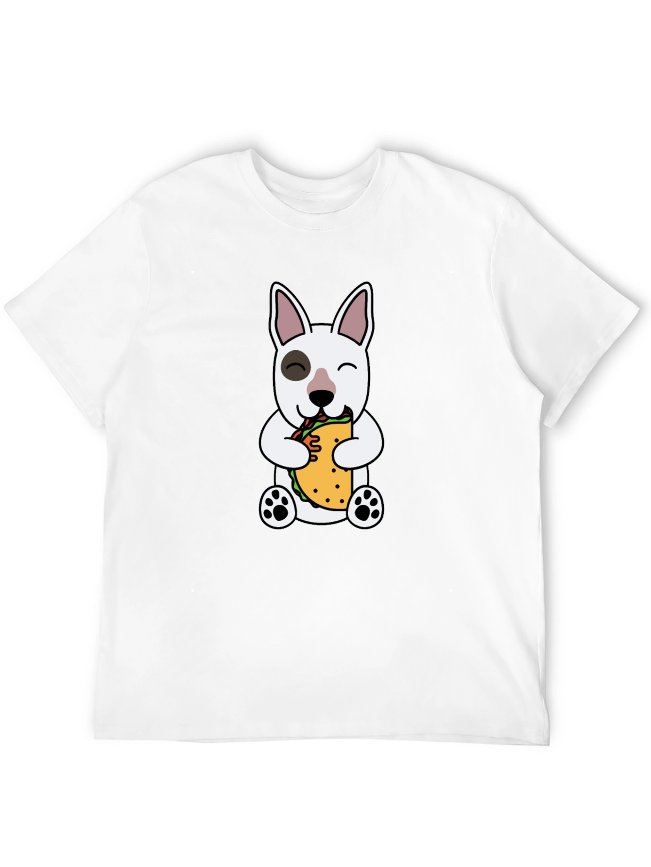 Dog Eating Sandwich Graphic T-Shirt