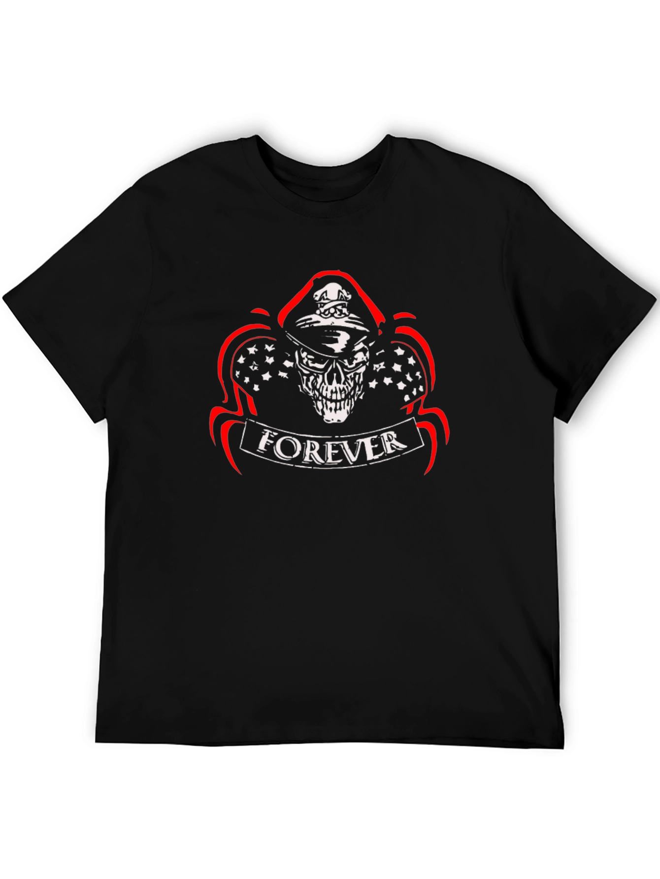 Forever Skull Graphic Tee - Mens Black T-Shirt