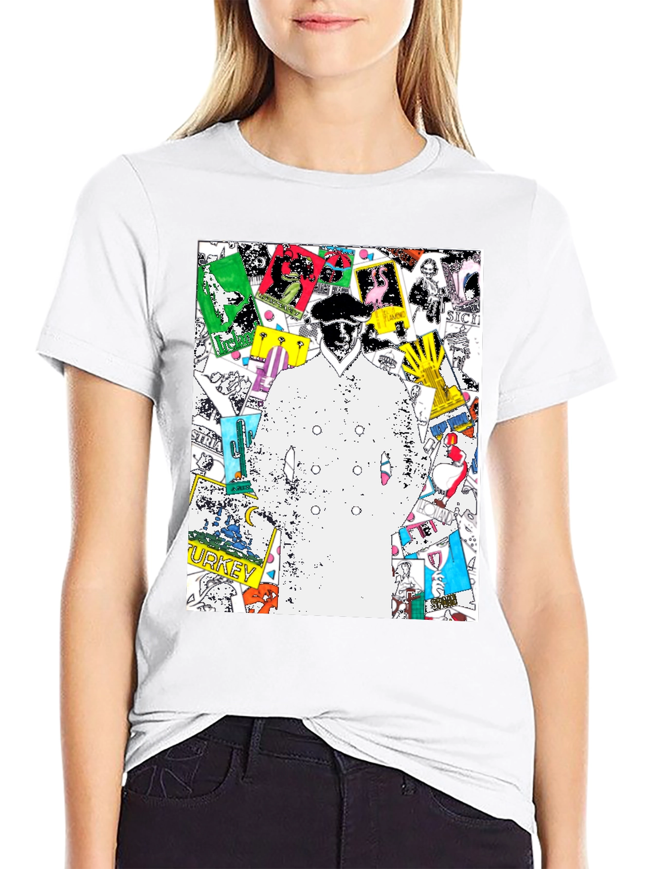 Trendy Graphic Tee - Illustrated World Tour