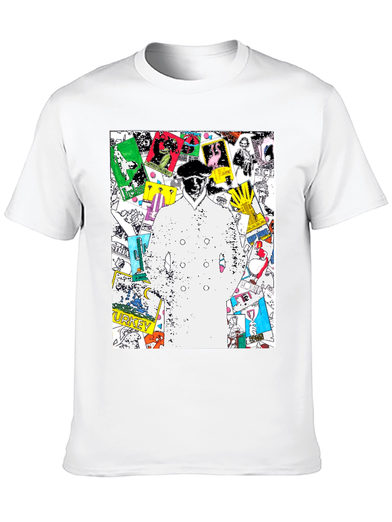 Trendy Graphic Tee - Illustrated World Tour
