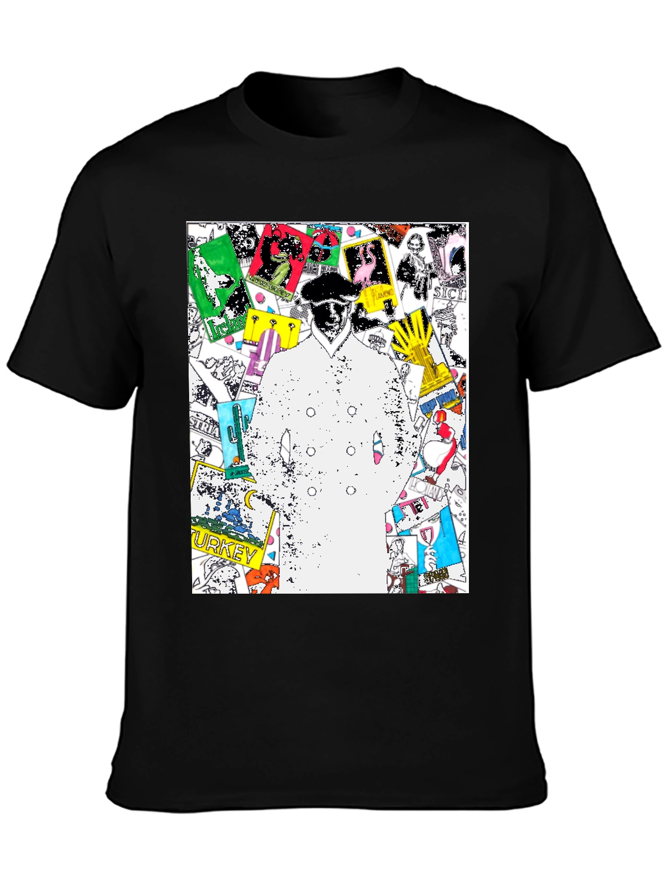 Trendy Graphic Tee - Illustrated World Tour