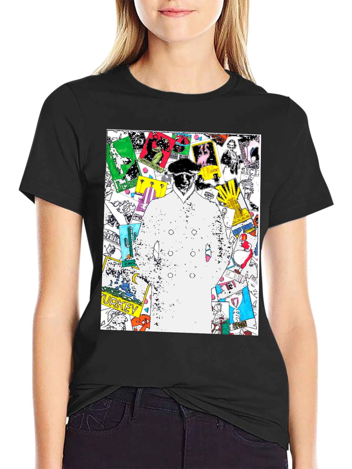 Trendy Graphic Tee - Illustrated World Tour