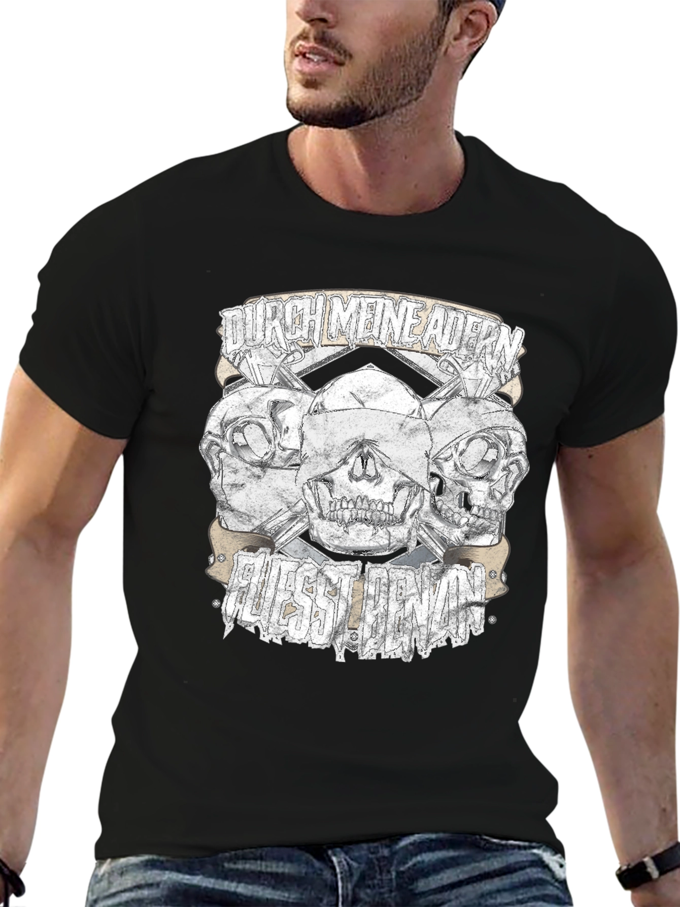 Skull Graphic Black T-Shirt