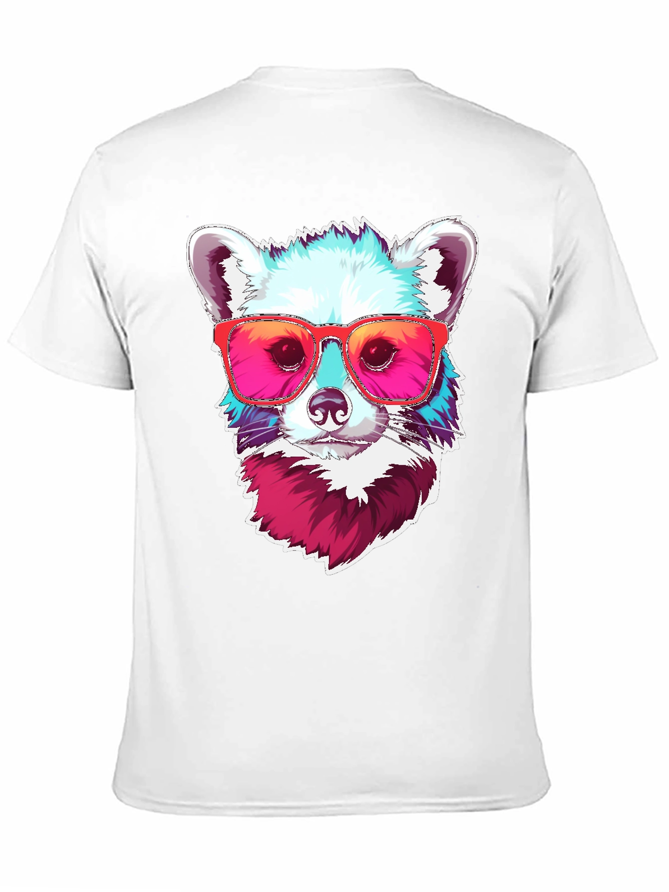 Cool Raccoon Graphic Tee - Black Cotton T-Shirt