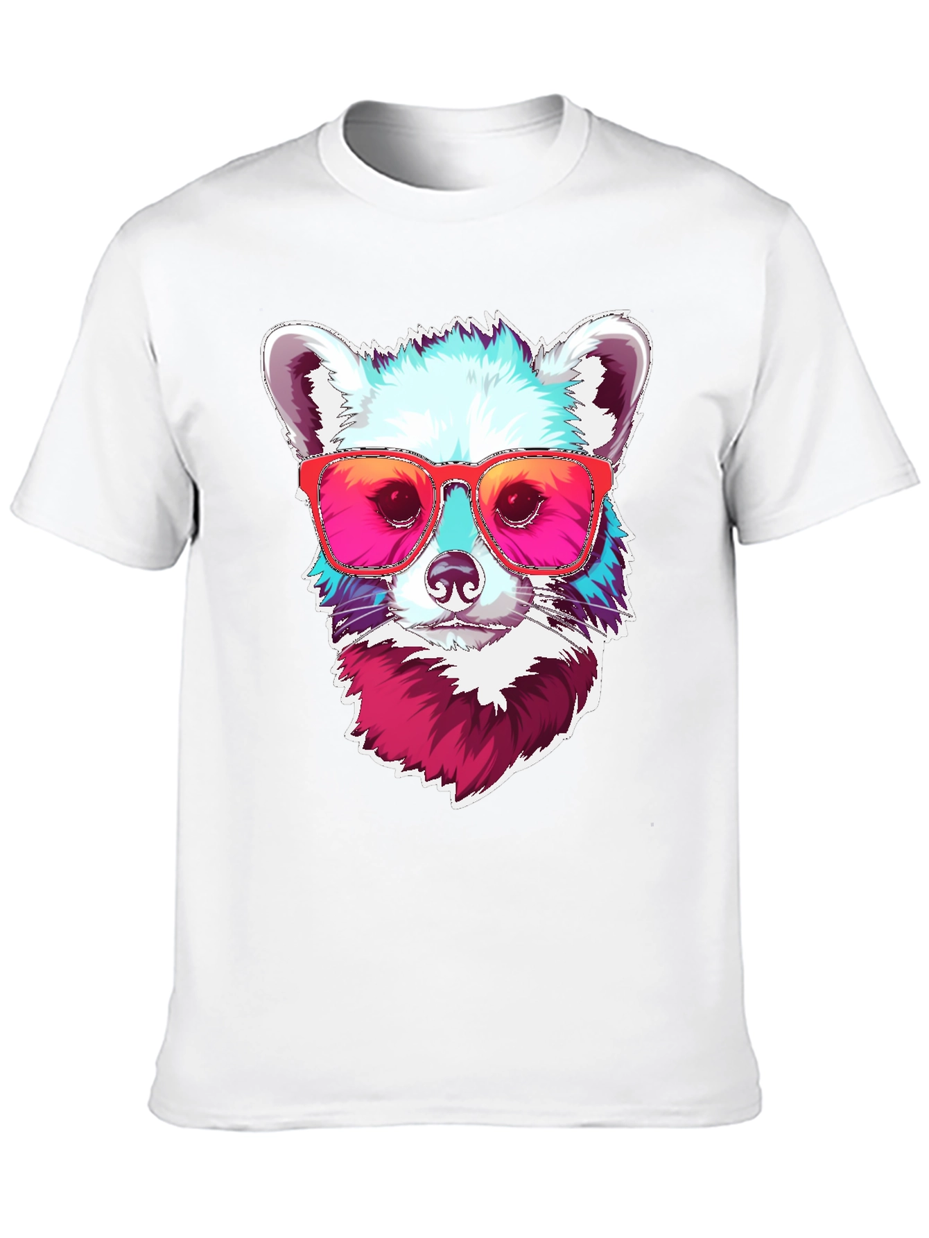 Cool Raccoon Graphic Tee - Black Cotton T-Shirt