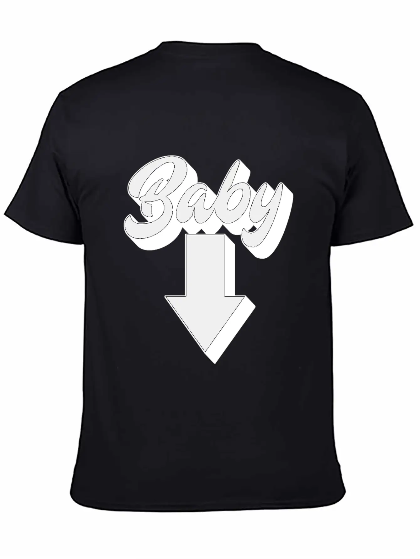 Baby (Arrow Down) | Baby Shower Parties Stylish Everyday T-Shirt – Unisex Basic Cotton Tee