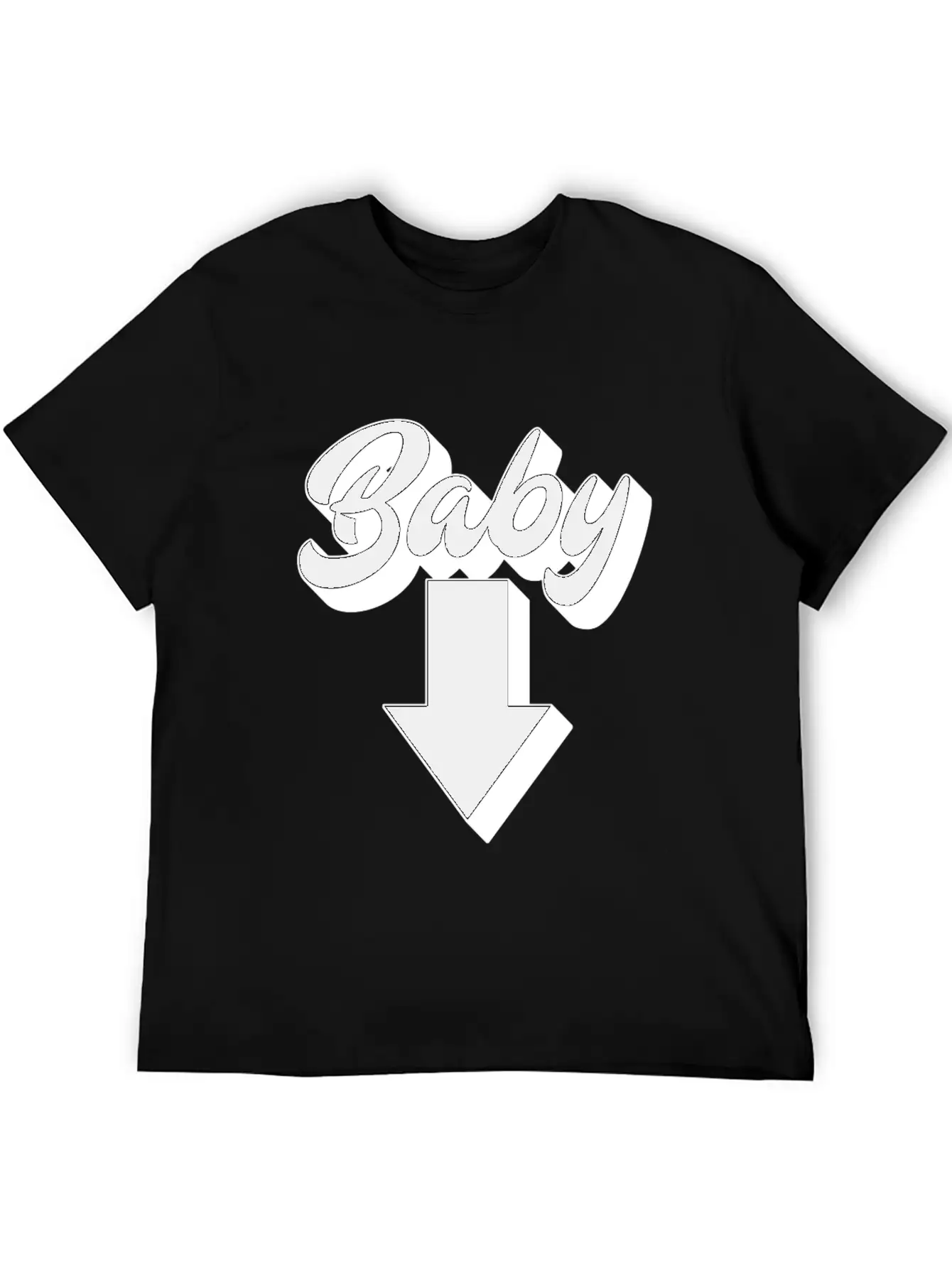 Baby (Arrow Down) | Baby Shower Parties Stylish Everyday T-Shirt – Unisex Basic Cotton Tee