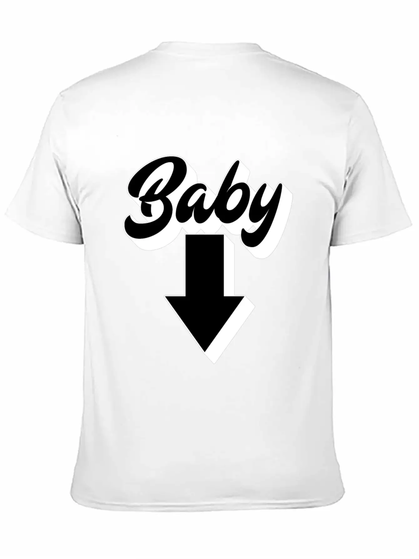 Baby (Arrow Down) | Baby Shower Parties Stylish Everyday T-Shirt – Unisex Basic Cotton Tee