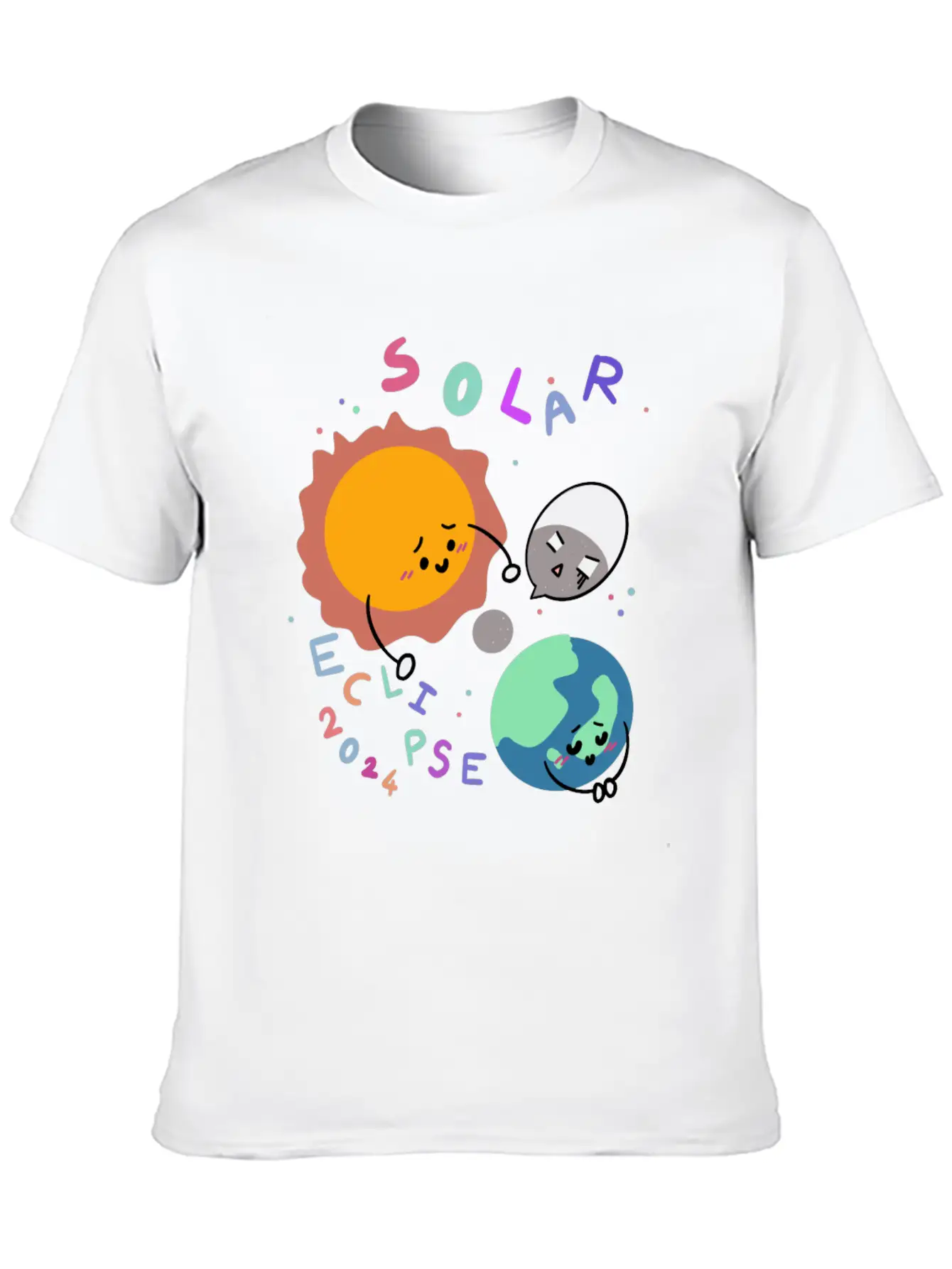 Baby Planet Solar Eclipse 2024 Basic Graphic T-Shirt – Daily Comfort In Soft Cotton