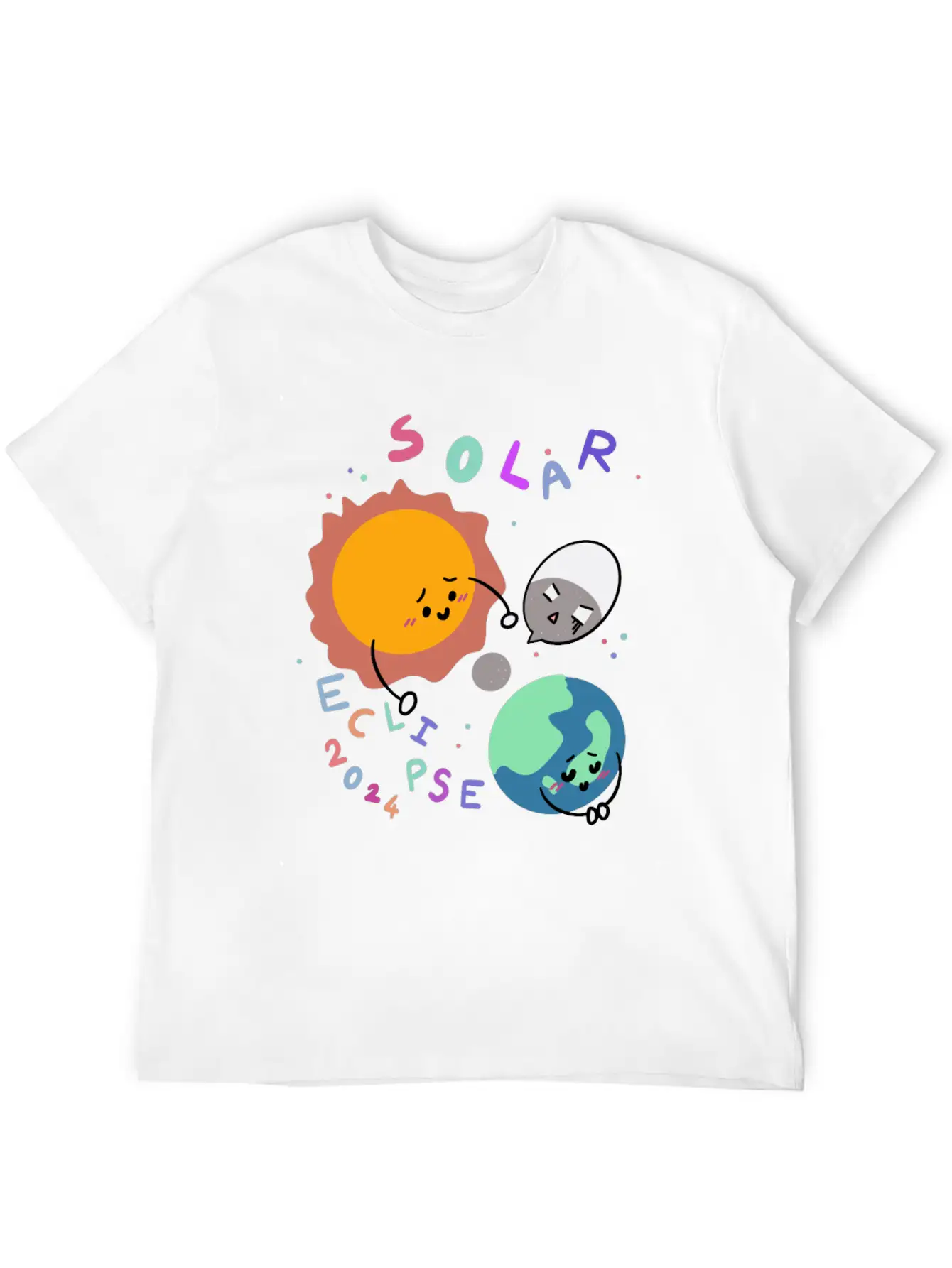 Baby Planet Solar Eclipse 2024 Basic Graphic T-Shirt – Daily Comfort In Soft Cotton