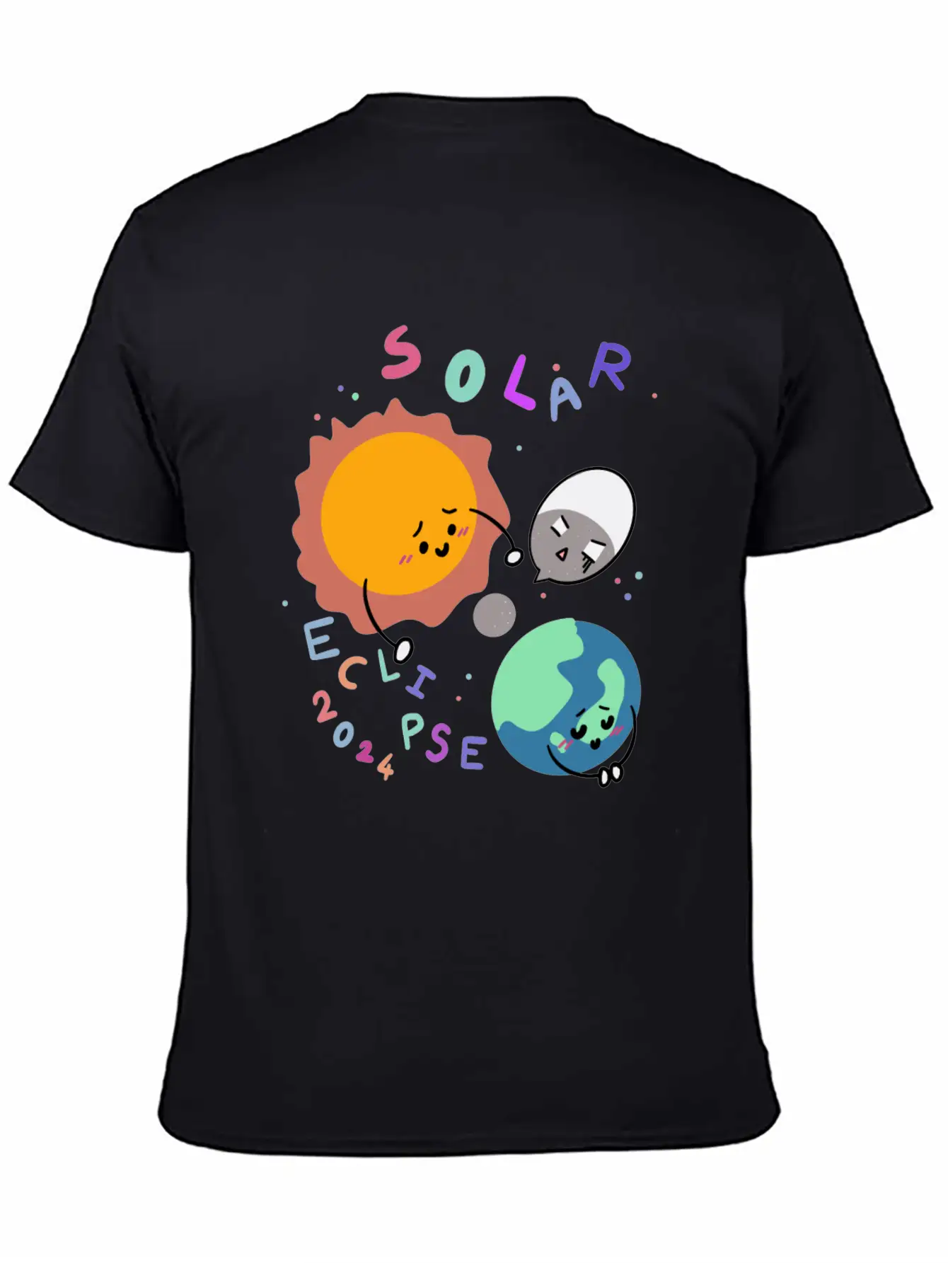 Baby Planet Solar Eclipse 2024 Basic Graphic T-Shirt – Daily Comfort In Soft Cotton