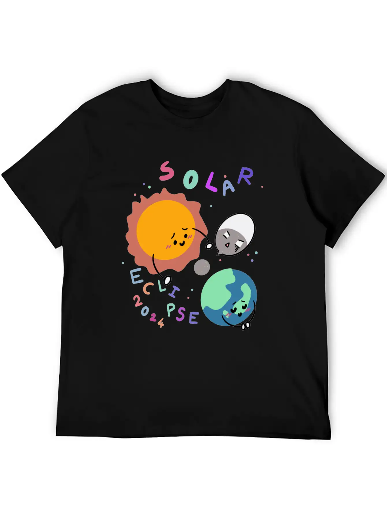 Baby Planet Solar Eclipse 2024 Basic Graphic T-Shirt – Daily Comfort In Soft Cotton