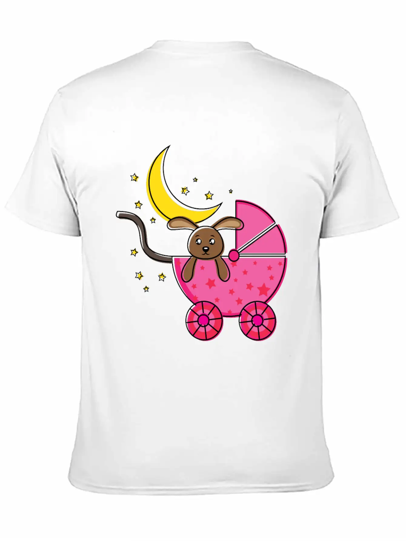 Baby Teddy Bear In Pink Cart Comfortable Minimalist Graphic Tee – Summer Style Essential