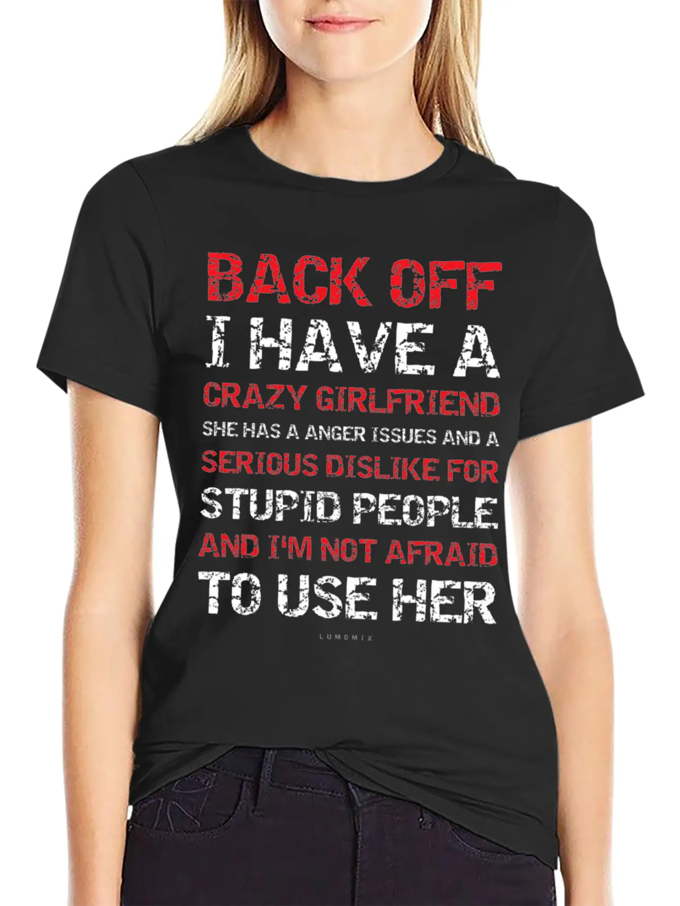 Back Off I Have A Crazy Girlfriend Boyfriend S Unisex Short Sleeve Soft Cotton T-Shirt – Casual Everyday Wear