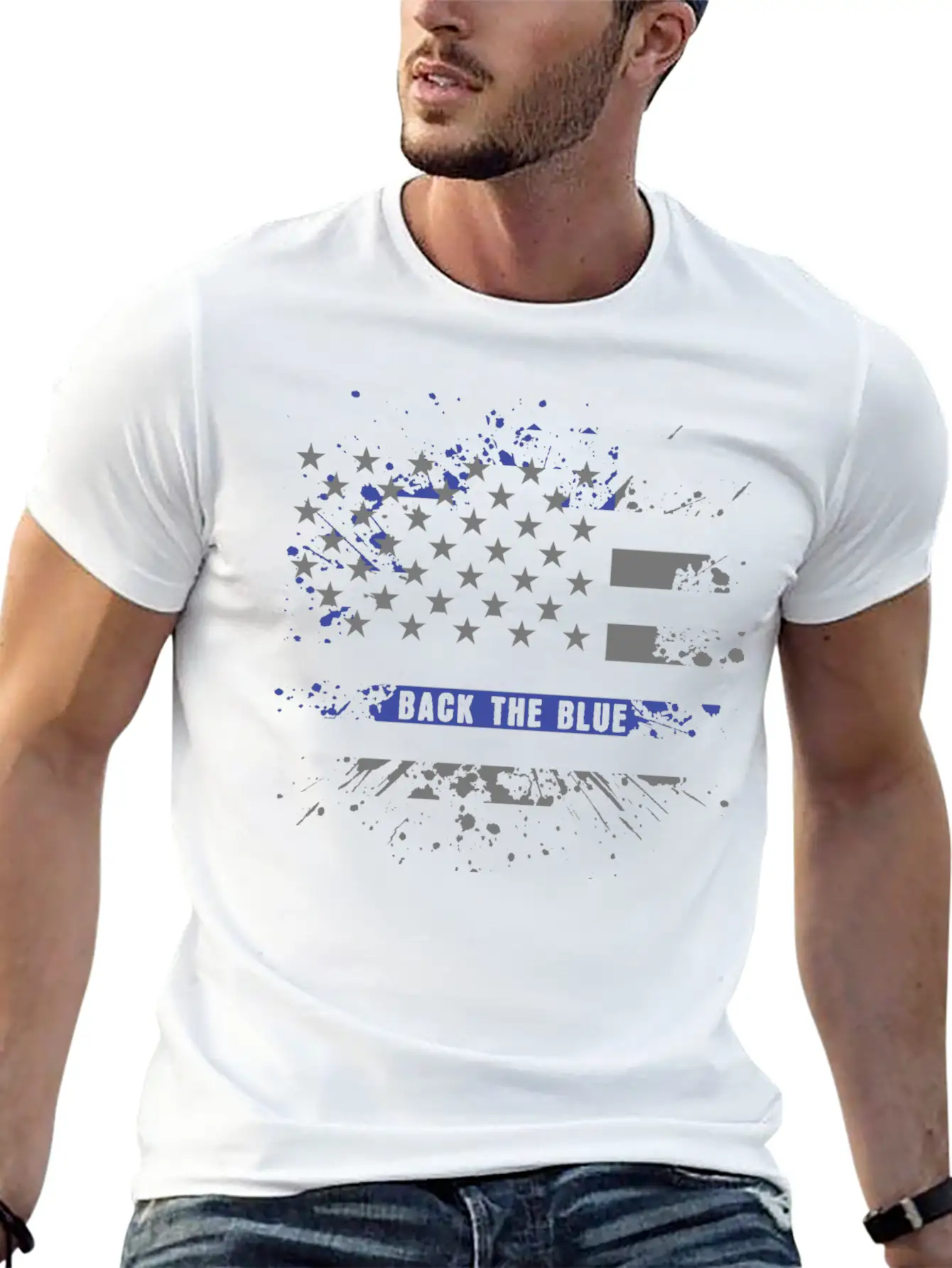 Back The Blue Stylish Everyday T-Shirt – Unisex Basic Cotton Tee