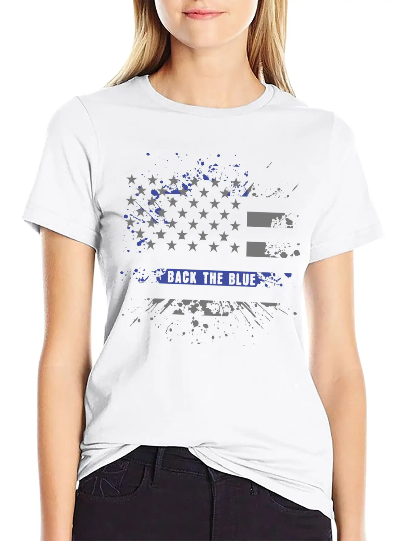 Back The Blue Stylish Everyday T-Shirt – Unisex Basic Cotton Tee