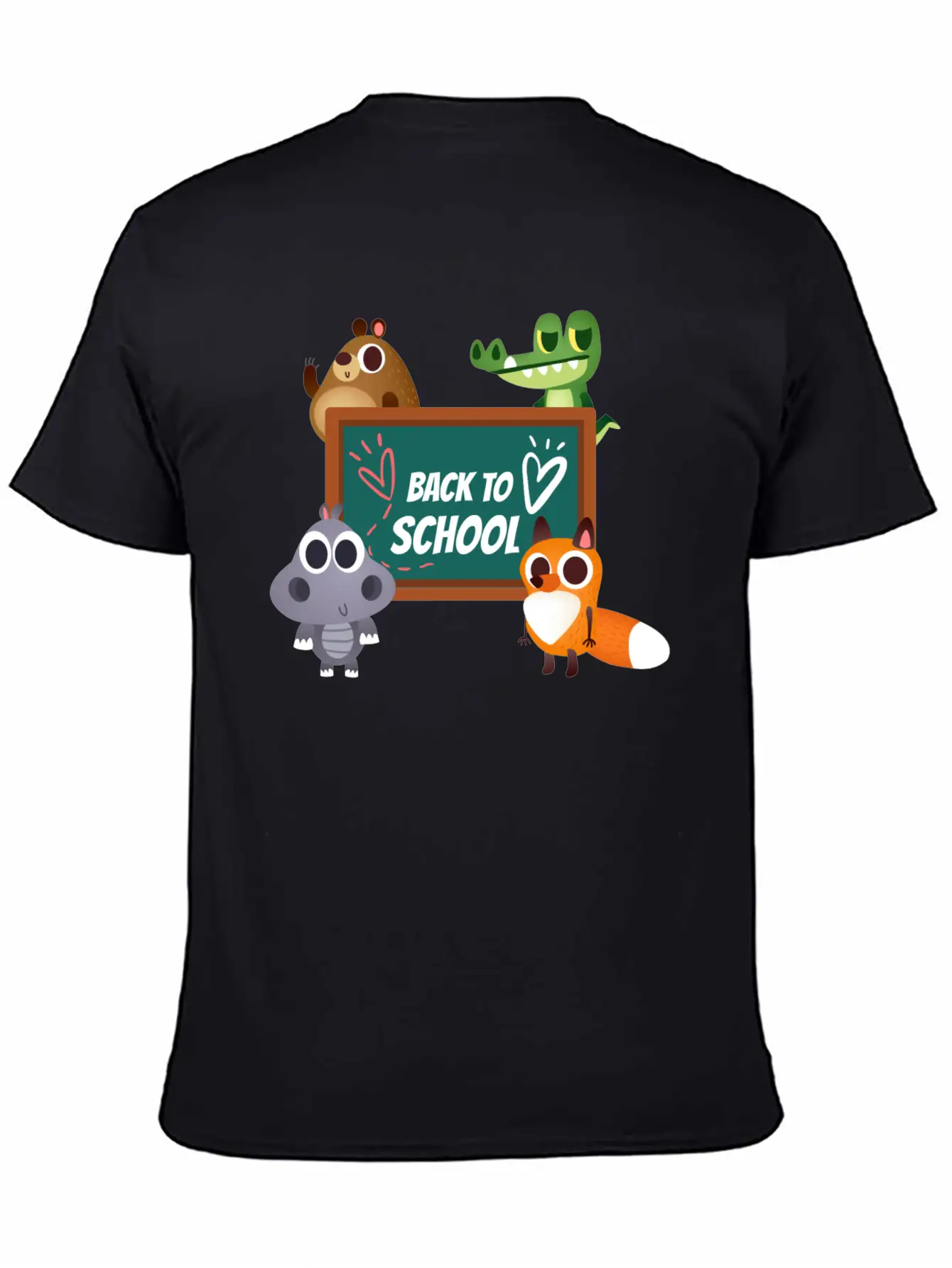 Back To School With Animals Unisex Casual T-Shirt – Clean Design For Daily Comfort