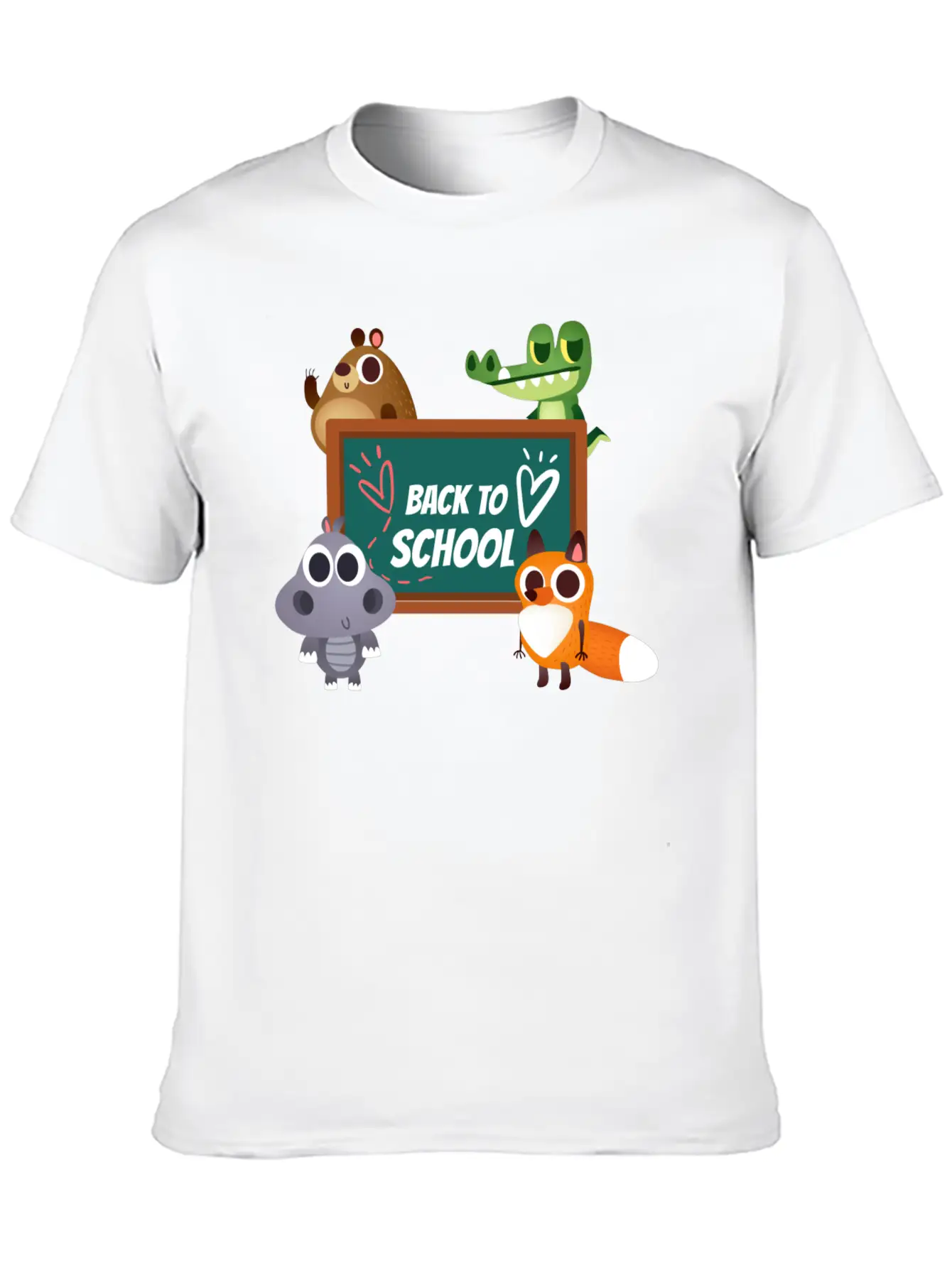 Back To School With Animals Unisex Casual T-Shirt – Clean Design For Daily Comfort