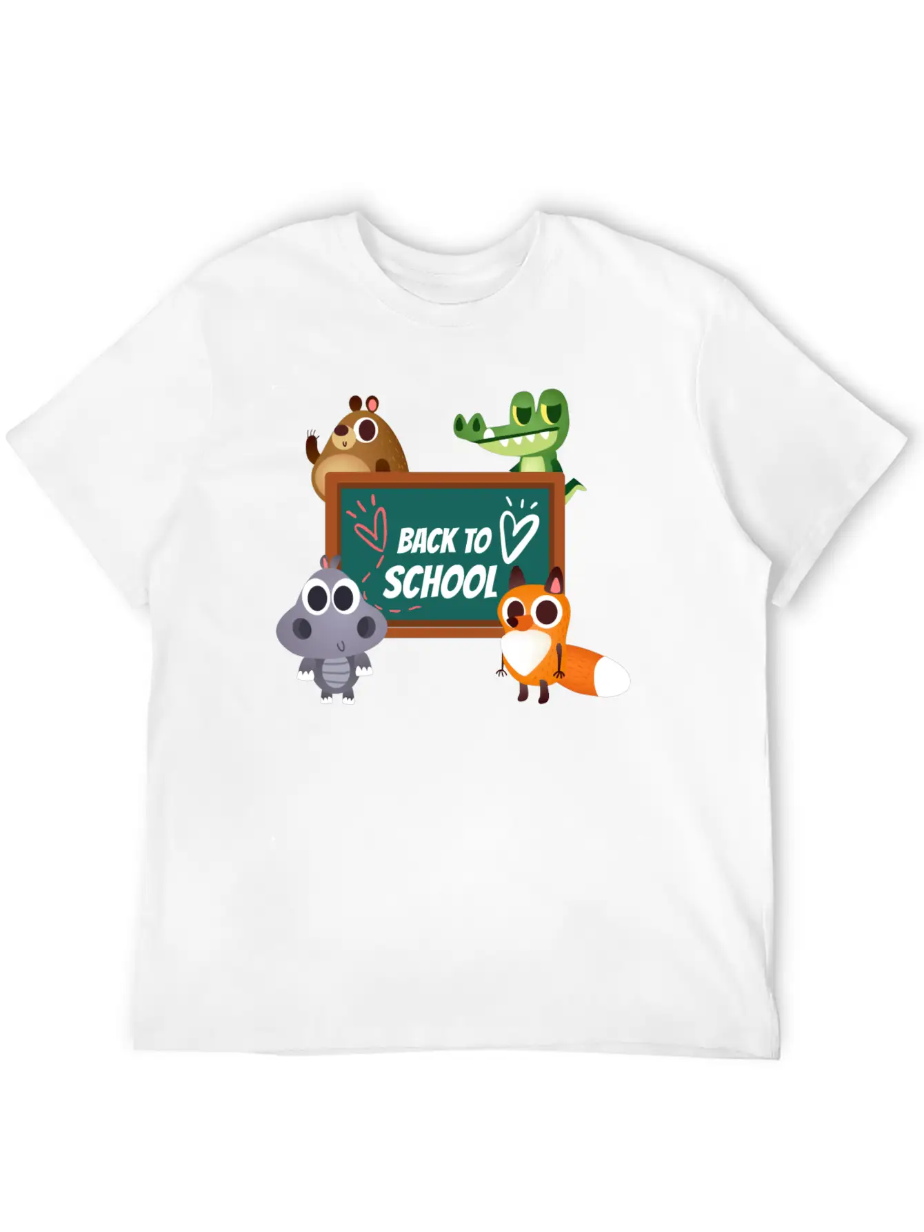Back To School With Animals Unisex Casual T-Shirt – Clean Design For Daily Comfort
