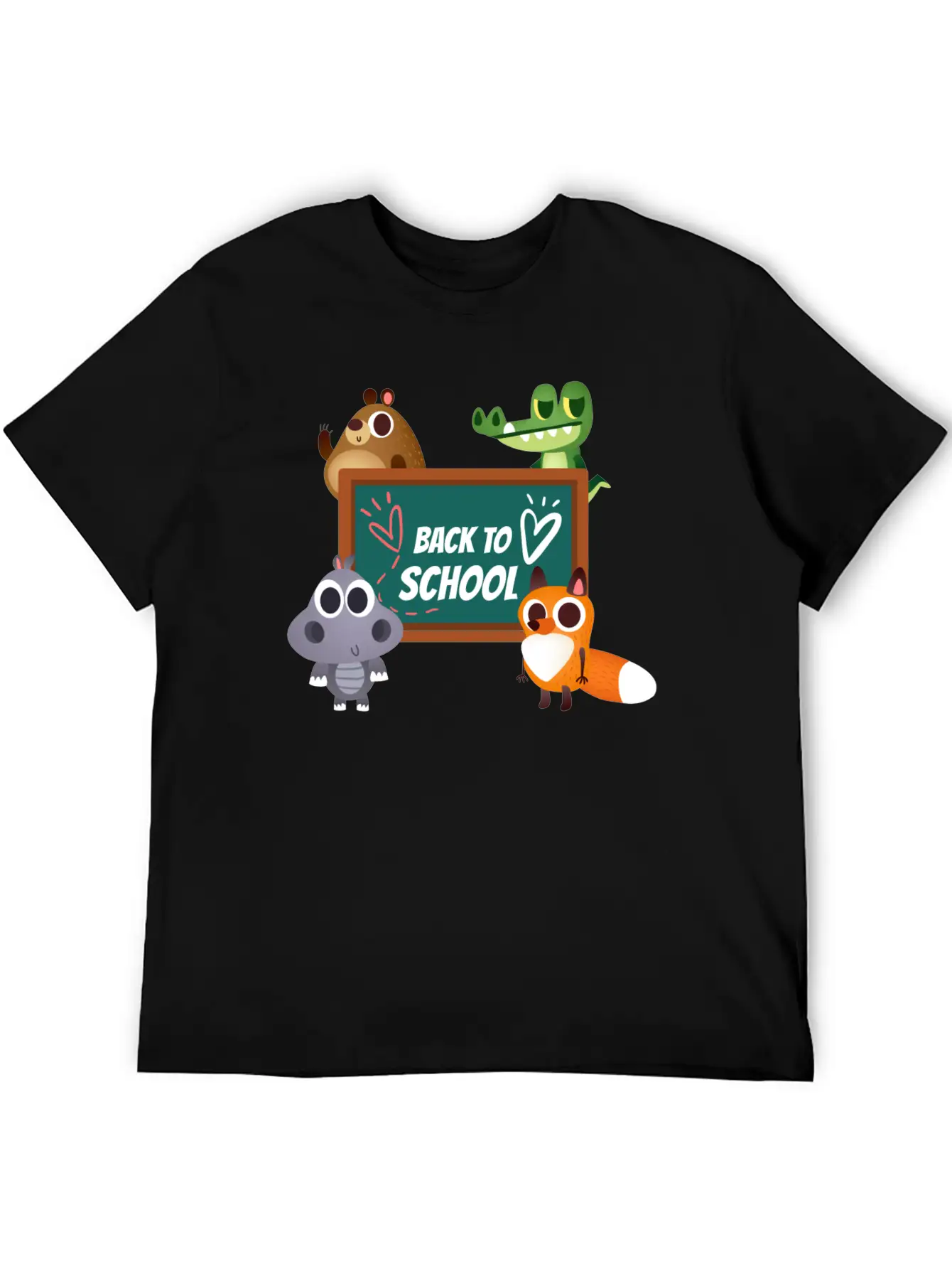 Back To School With Animals Unisex Casual T-Shirt – Clean Design For Daily Comfort