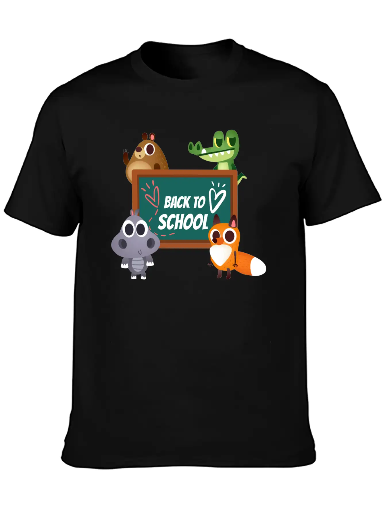 Back To School With Animals Unisex Casual T-Shirt – Clean Design For Daily Comfort