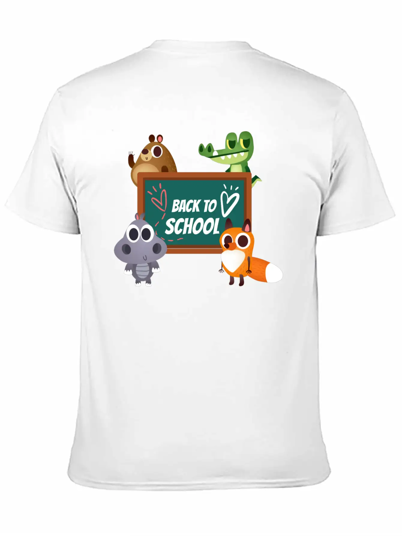Back To School With Animals Unisex Casual T-Shirt – Clean Design For Daily Comfort