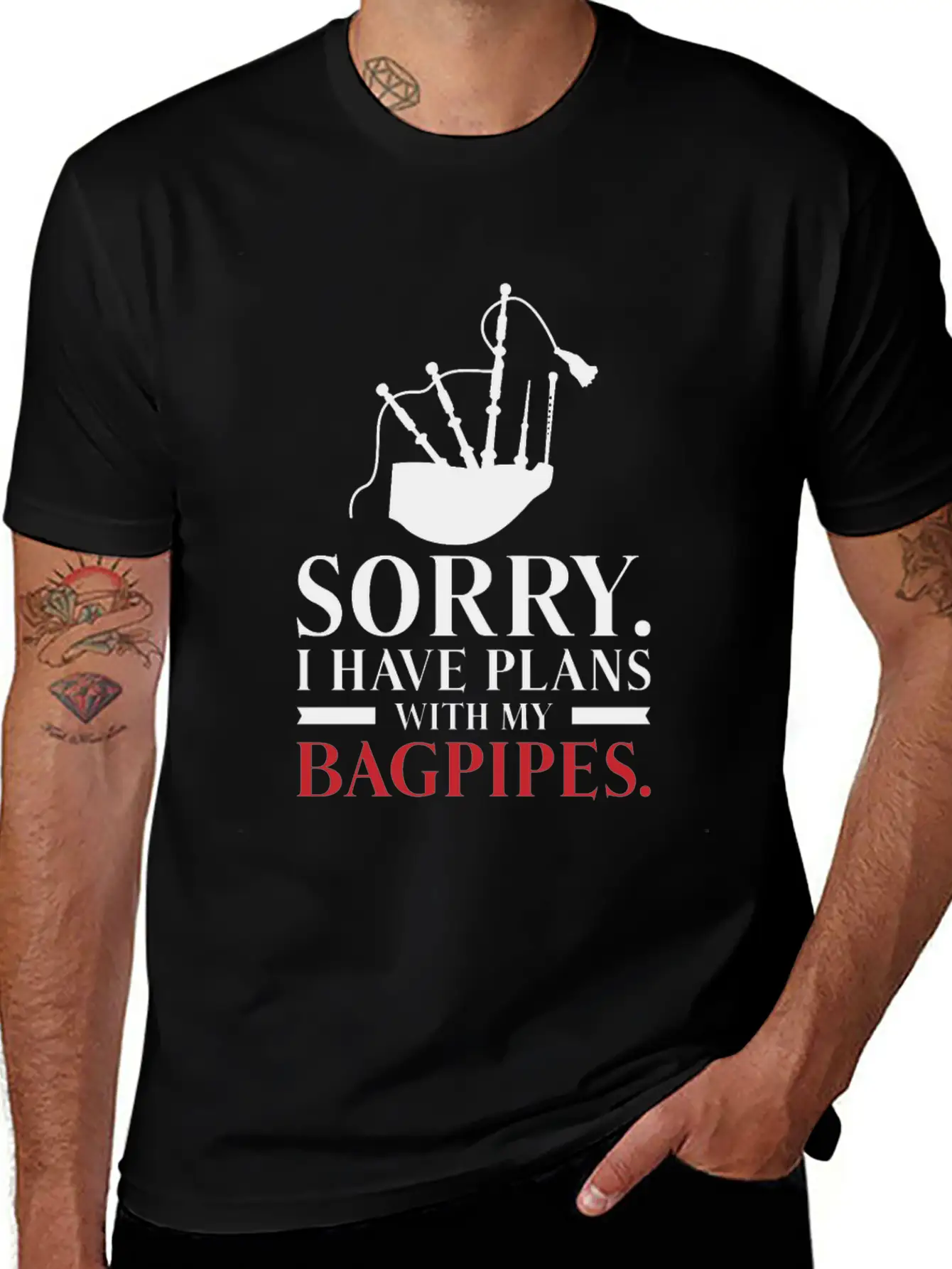 Bagpiper Bagpiping Bagpipes Scotsman Musician Timeless Short Sleeve Tee – Comfy And Minimalist Design