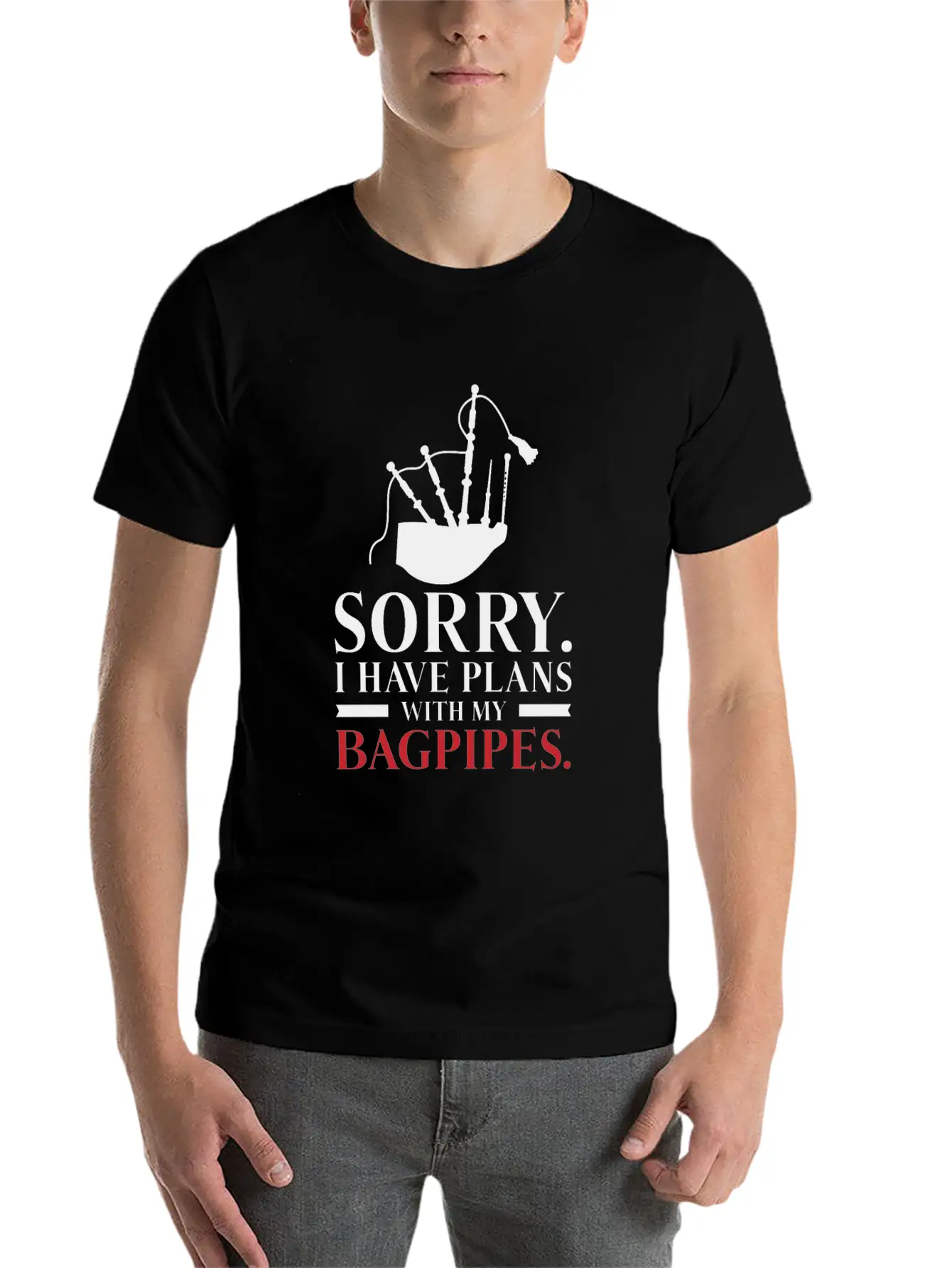 Bagpiper Bagpiping Bagpipes Scotsman Musician Timeless Short Sleeve Tee – Comfy And Minimalist Design
