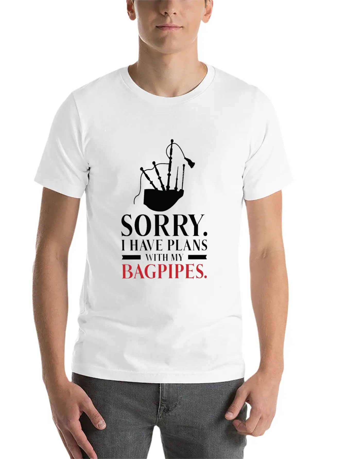 Bagpiper Bagpiping Bagpipes Scotsman Musician Timeless Short Sleeve Tee – Comfy And Minimalist Design