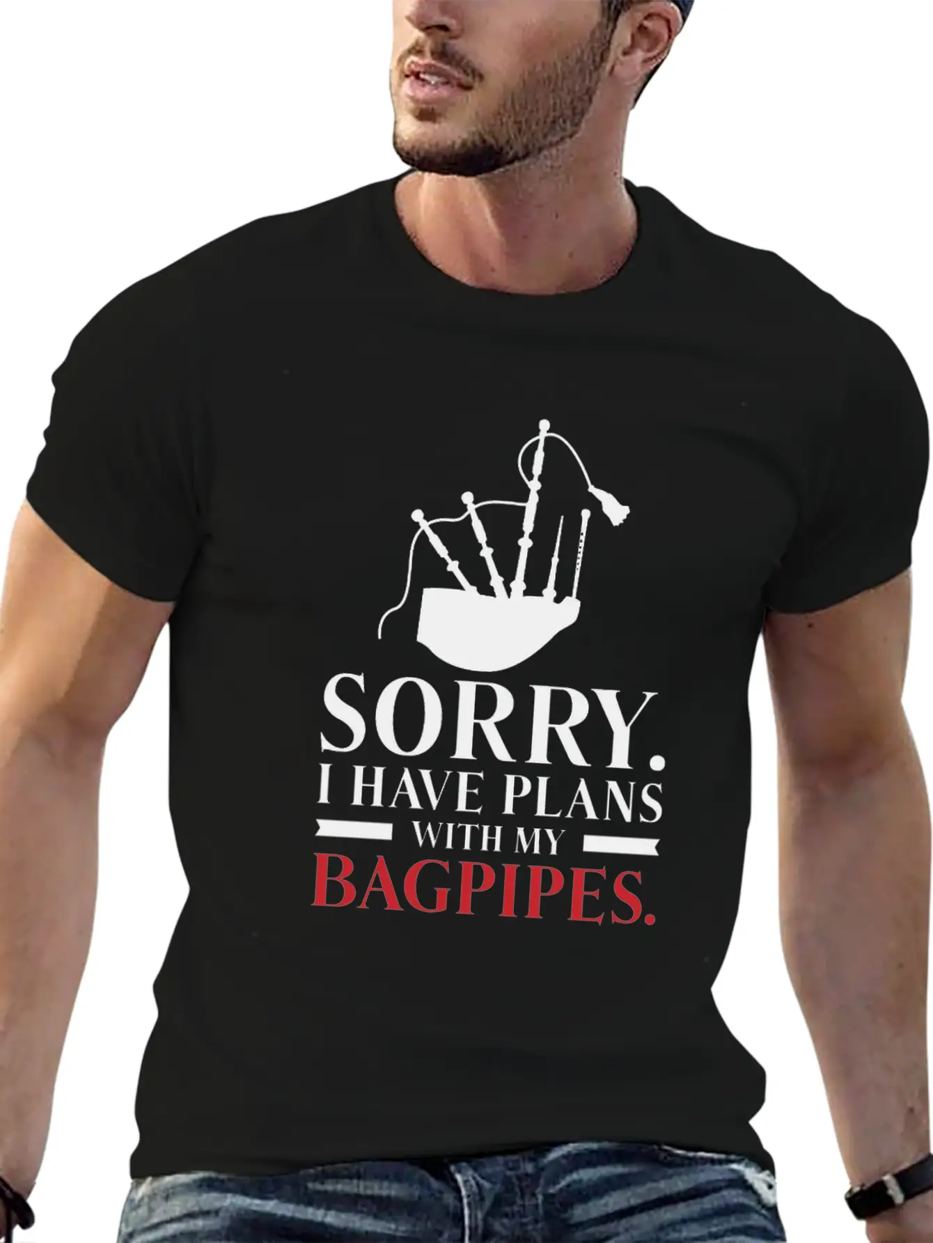 Bagpiper Bagpiping Bagpipes Scotsman Musician Timeless Short Sleeve Tee – Comfy And Minimalist Design