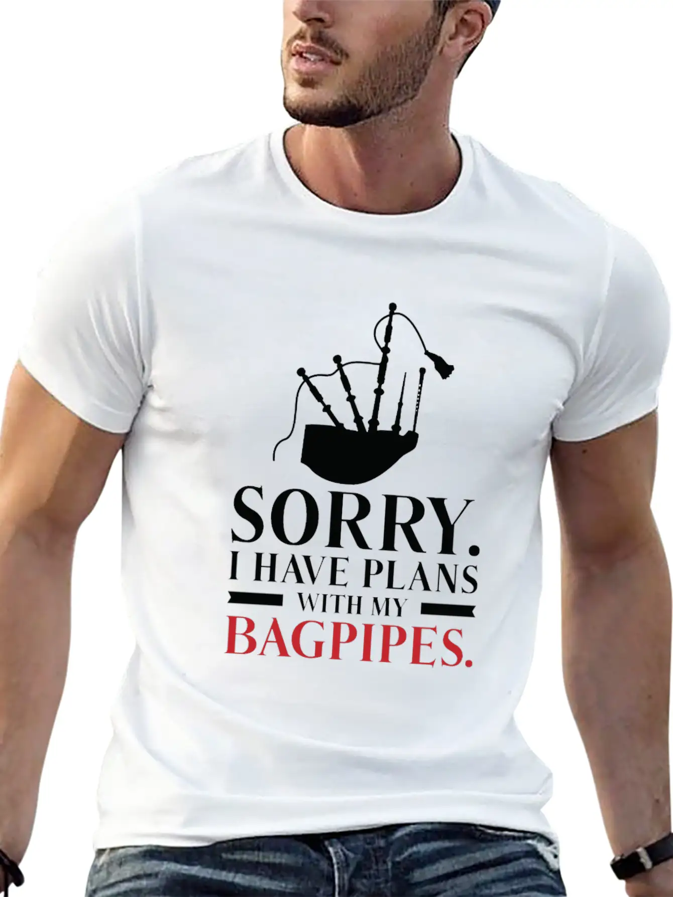 Bagpiper Bagpiping Bagpipes Scotsman Musician Timeless Short Sleeve Tee – Comfy And Minimalist Design