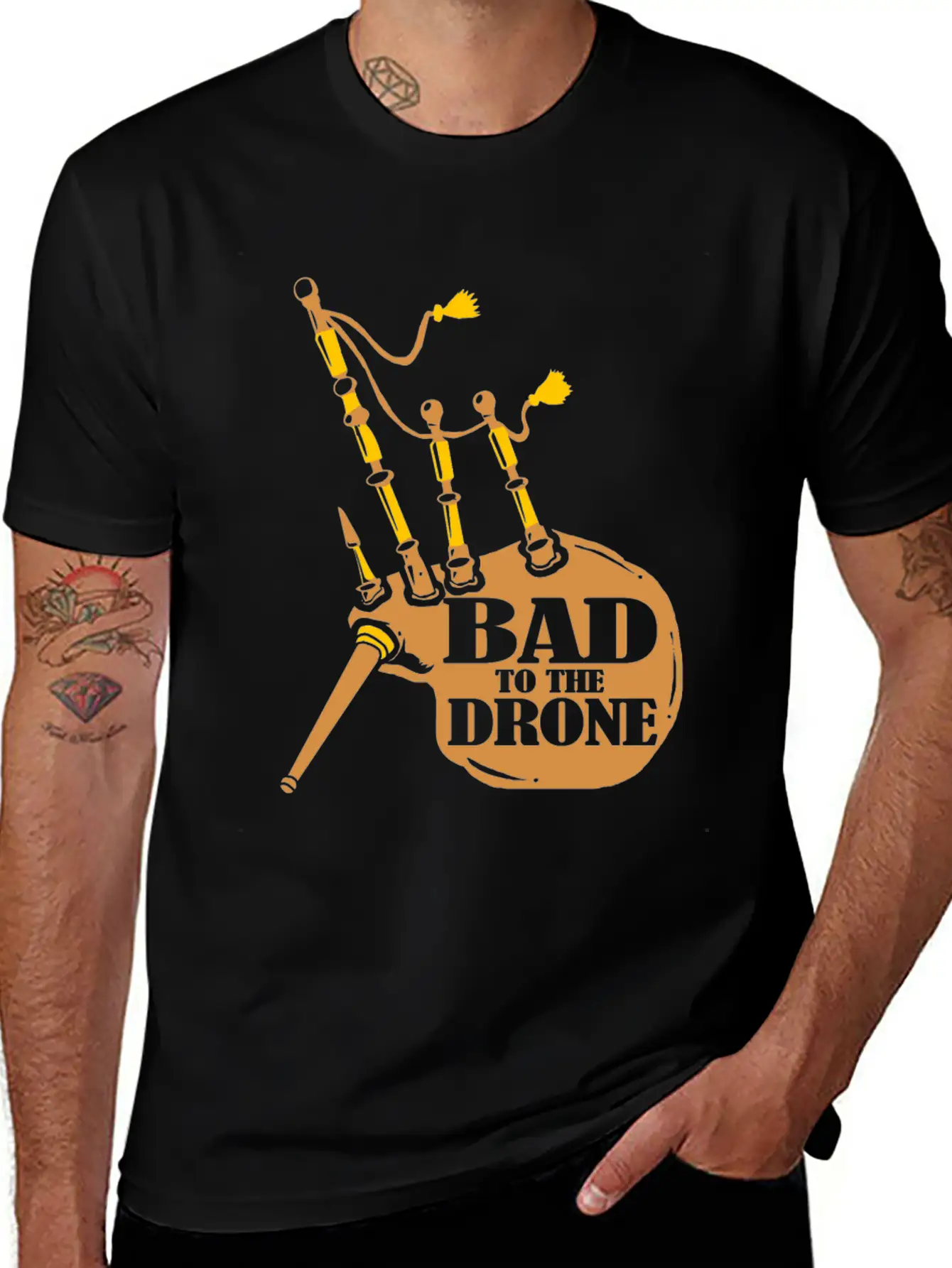 Bagpipes Instrument Bagpipe Scotland Folk Music Basic Graphic T-Shirt – Daily Comfort In Soft Cotton